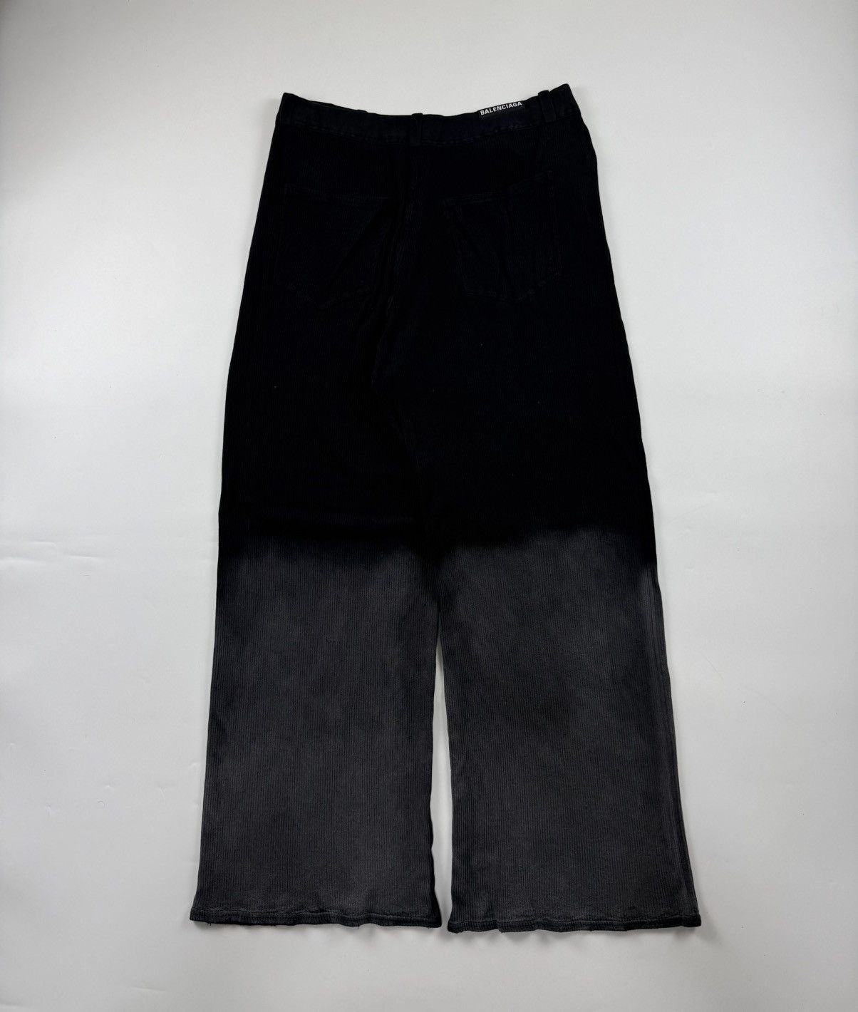 Balenciaga Balenciaga Bleached Cotton Rib Knit Pants Size US 33 - 2 Thumbnail