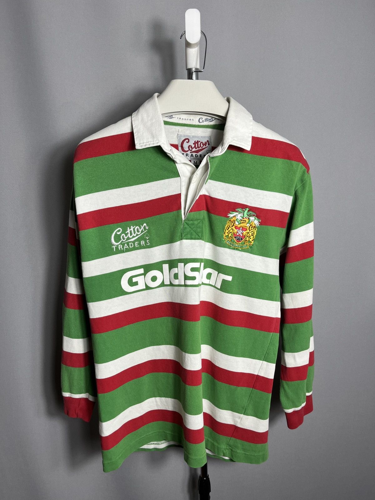 Cotton Traders LONG SLEEVE RUGBY UNION LEICESTER TIGERS 1996 1997 JERSEY Size US M / EU 48-50 / 2 - 1 Thumbnail