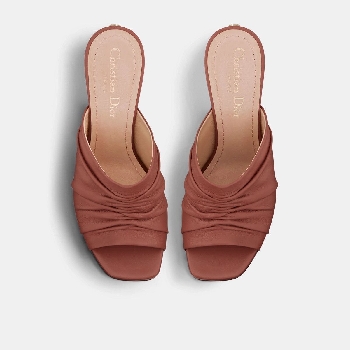 image of Dior O1Bcso1Str0224 Heel Shoes In Rust Lambskin, Women's (Size 10)