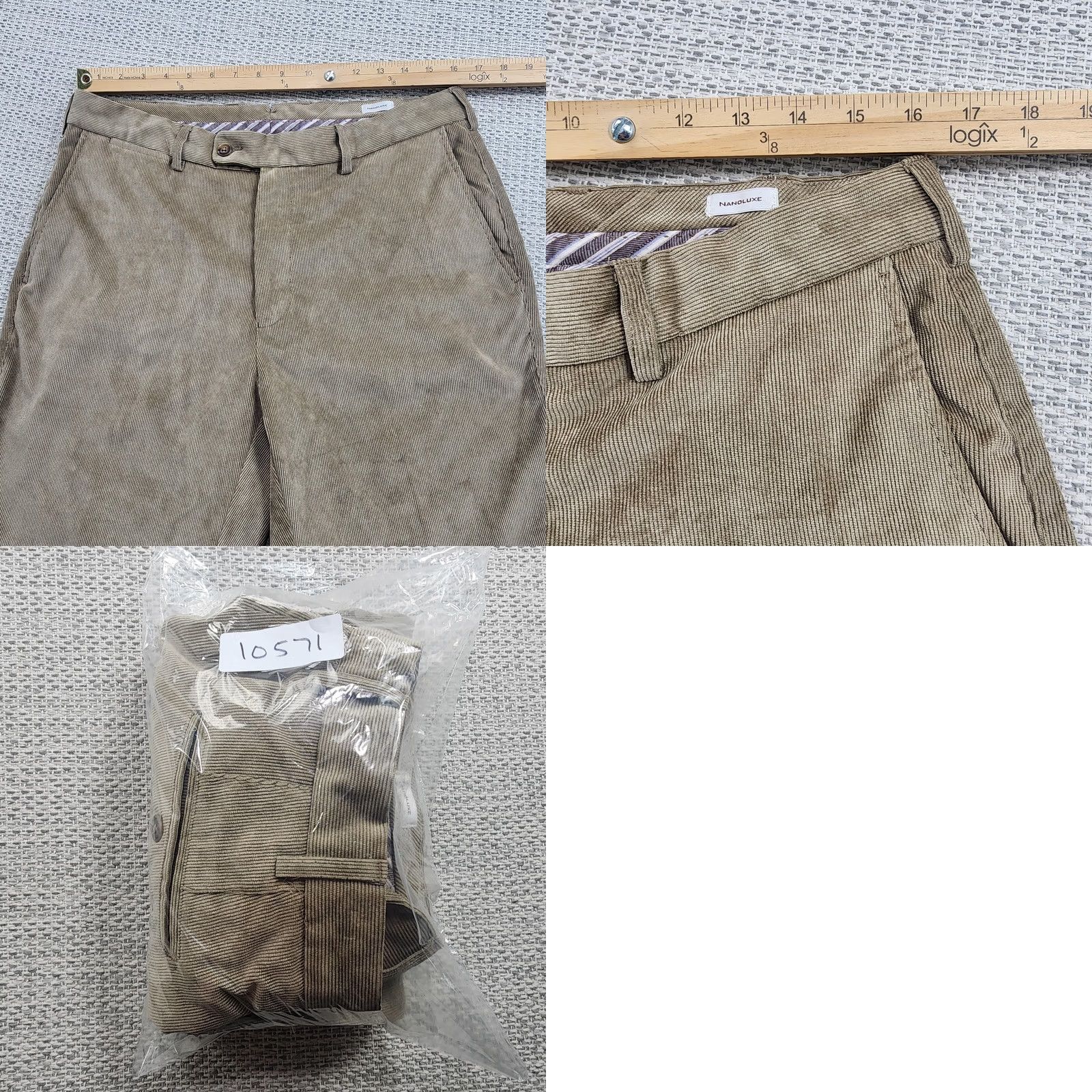 Peter Millar Peter Millar Pants Mens 32x32 Corduroy Flat Front Nanoluxe Casual Trousers Brown Tan Flat Front Pocket Solid Chino Regular Mens Size US 32 / EU 48 - 8 Thumbnail