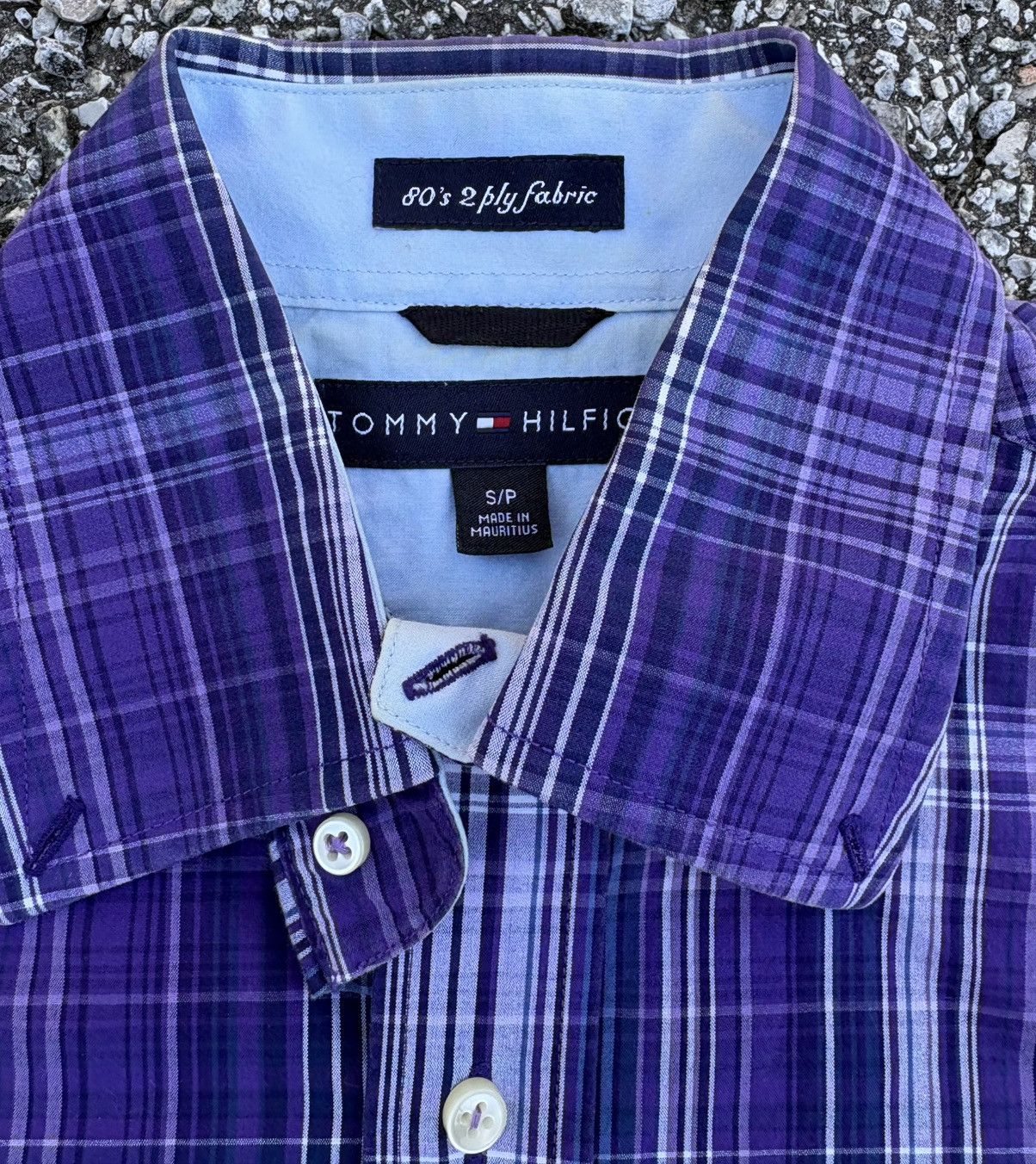 Other Tommy Hilfiger Men's Purple Button Up Long Sleeve Size US S / EU 44-46 / 1 - 2 Thumbnail