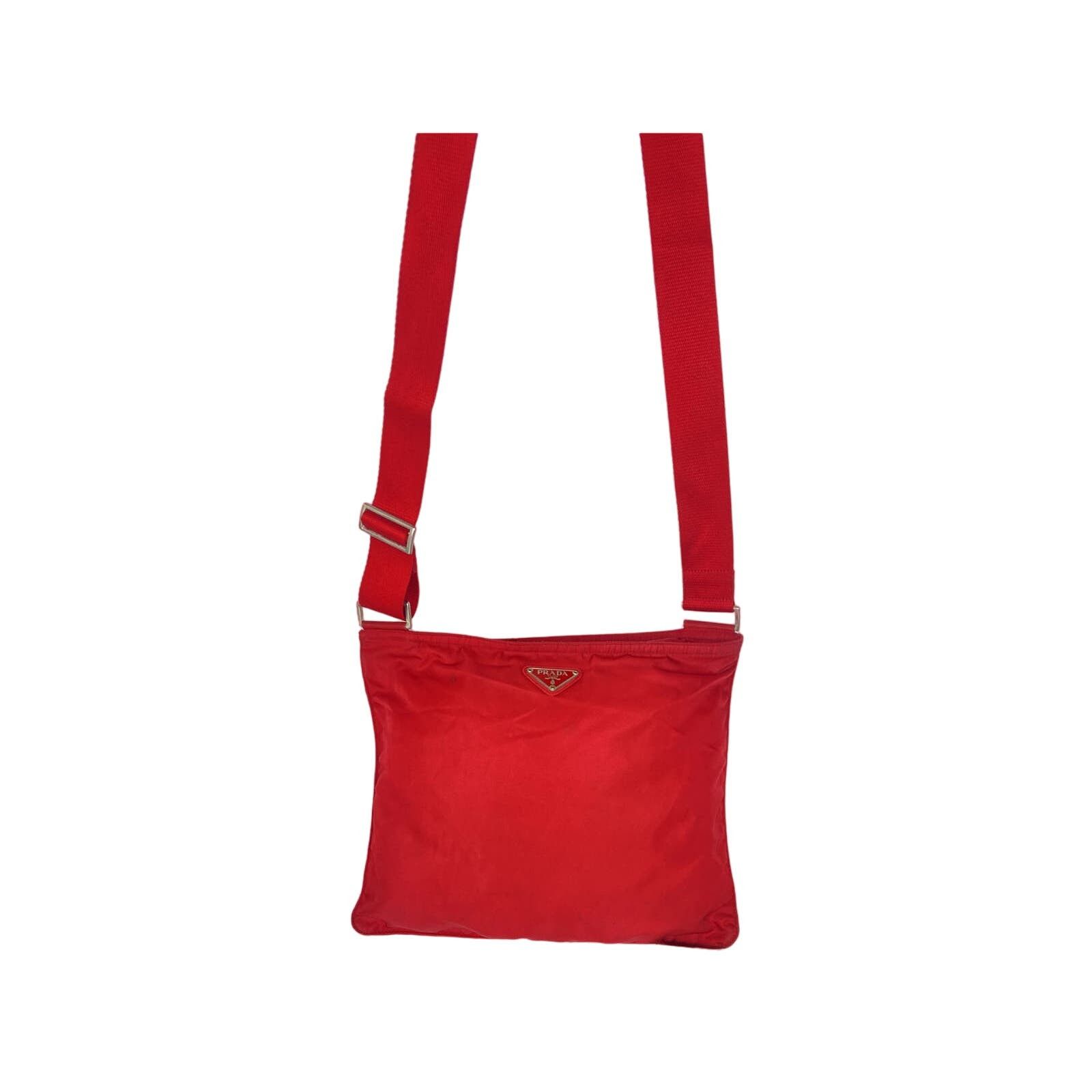 Prada Red Nylon Crossbody Shoulder Bag