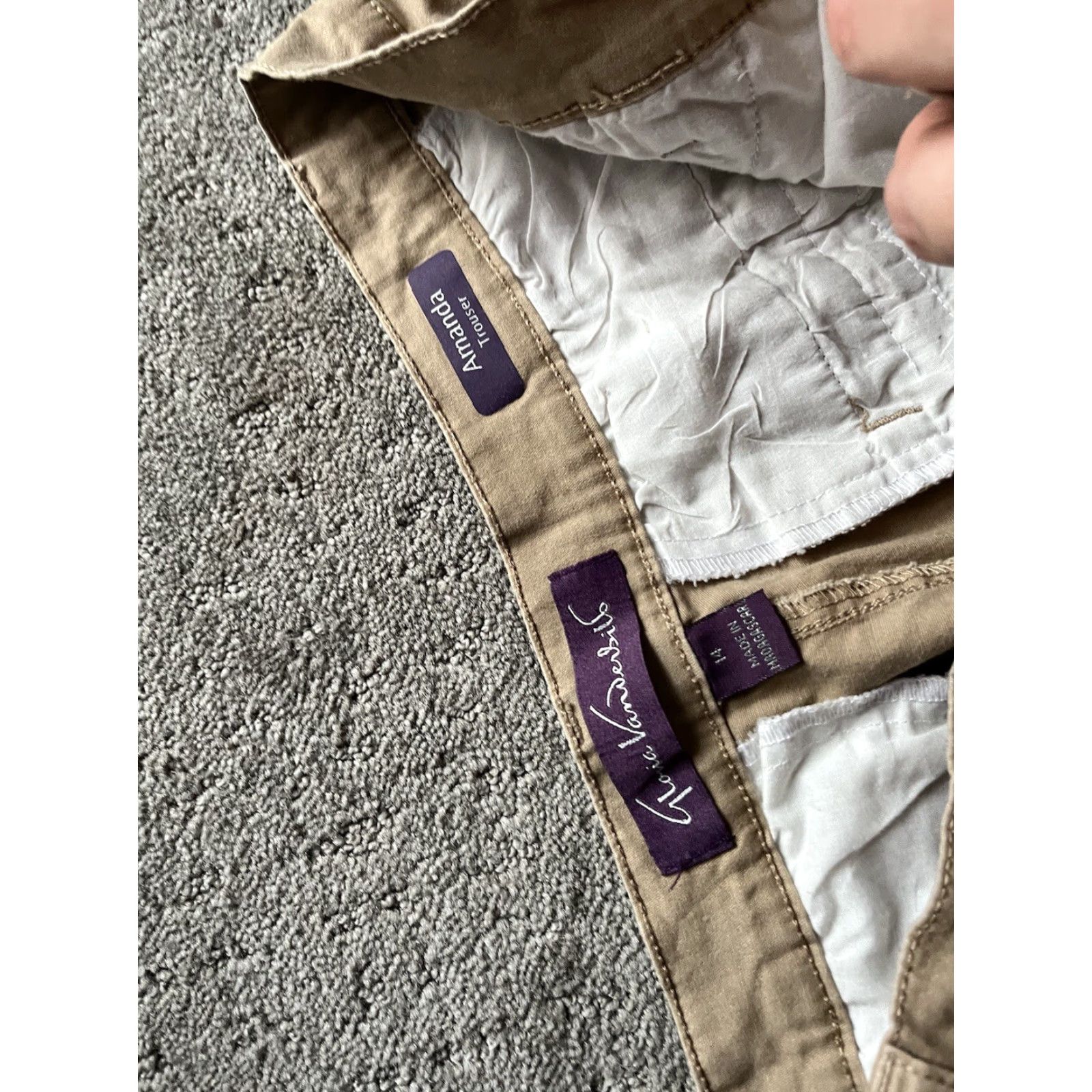 Gloria Vanderbilt Gloria Vanderbilt Chino Pants Beige 14 Regular Women Jeans Cotton Blend Casual Straight Mockup: None Size 36" / US 14 / IT 50 - 5 Thumbnail
