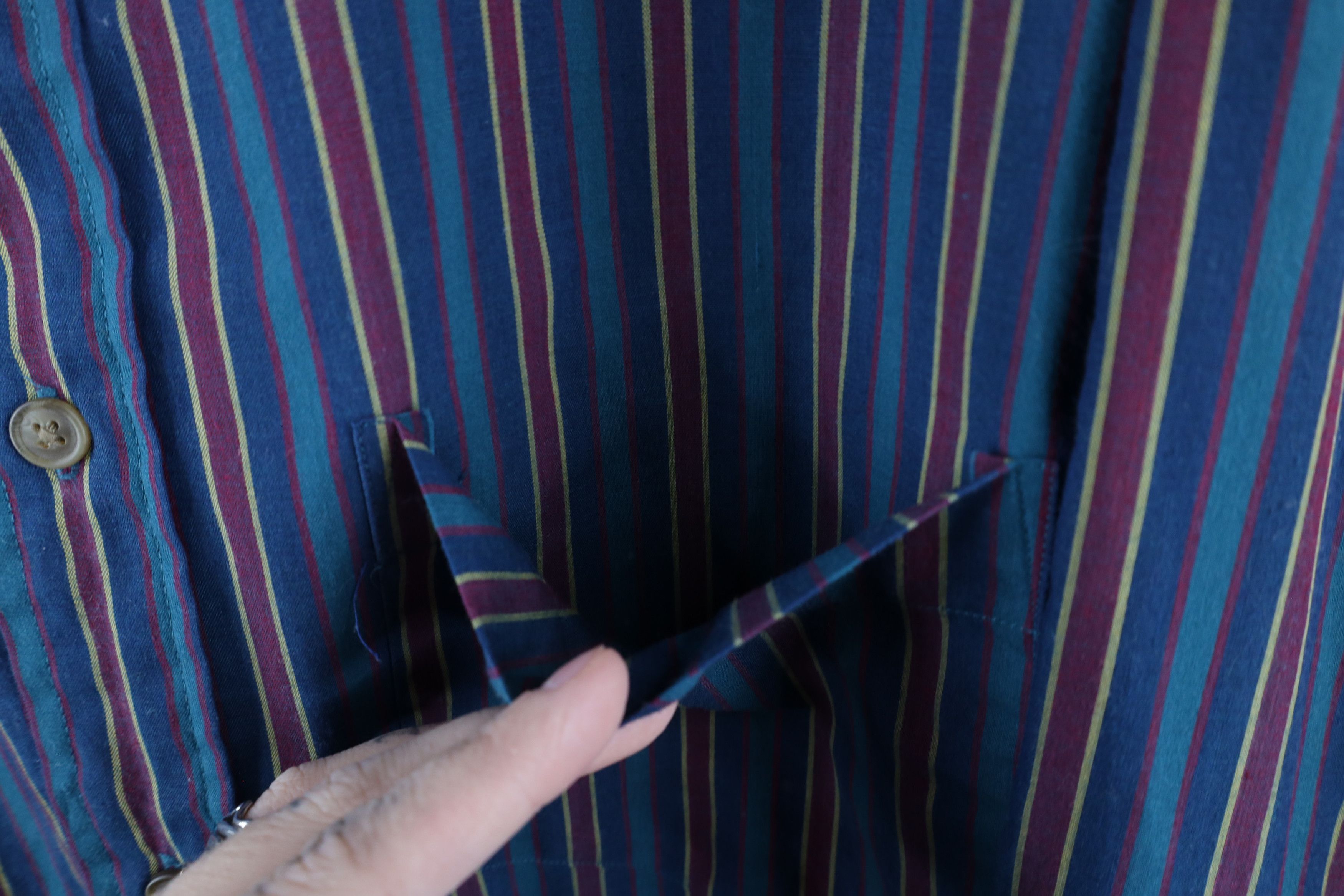 Vintage Vintage 90s Streetwear Rainbow Striped Button Down Shirt Size US XXL / EU 58 / 5 - 4 Thumbnail