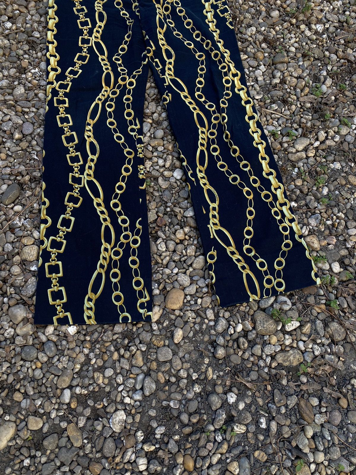 Dolce & Gabbana × Vintage Vintage Dolce&Gabbana Chains Oveprinted Pants Size 25" / US 0 / IT 36 - 3 Thumbnail