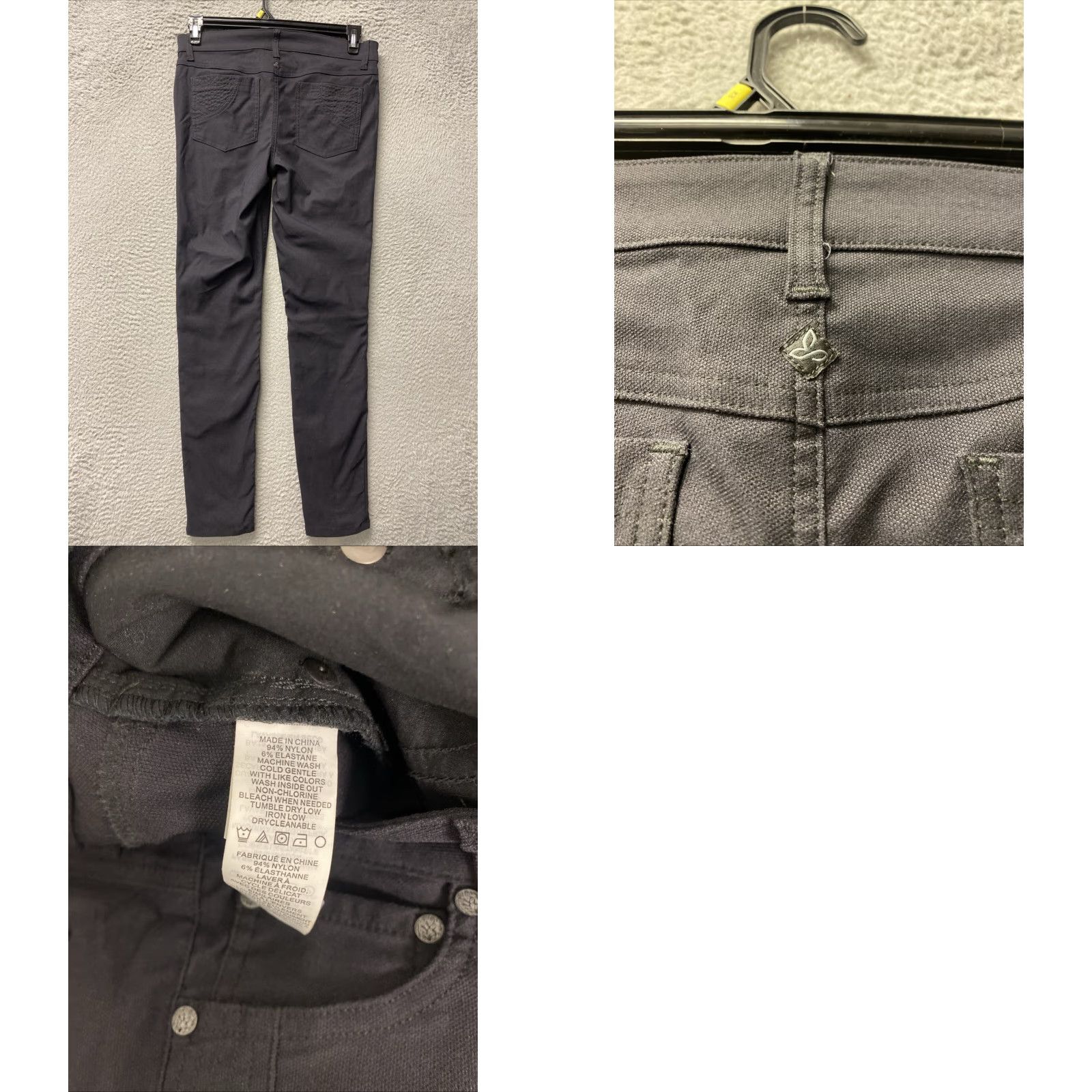 Prana VINTAGE Prana Women's Pants Skinny Stretch Outdoor Black Size 8R Adult Size 30" / US 8 / IT 44 - 8 Thumbnail