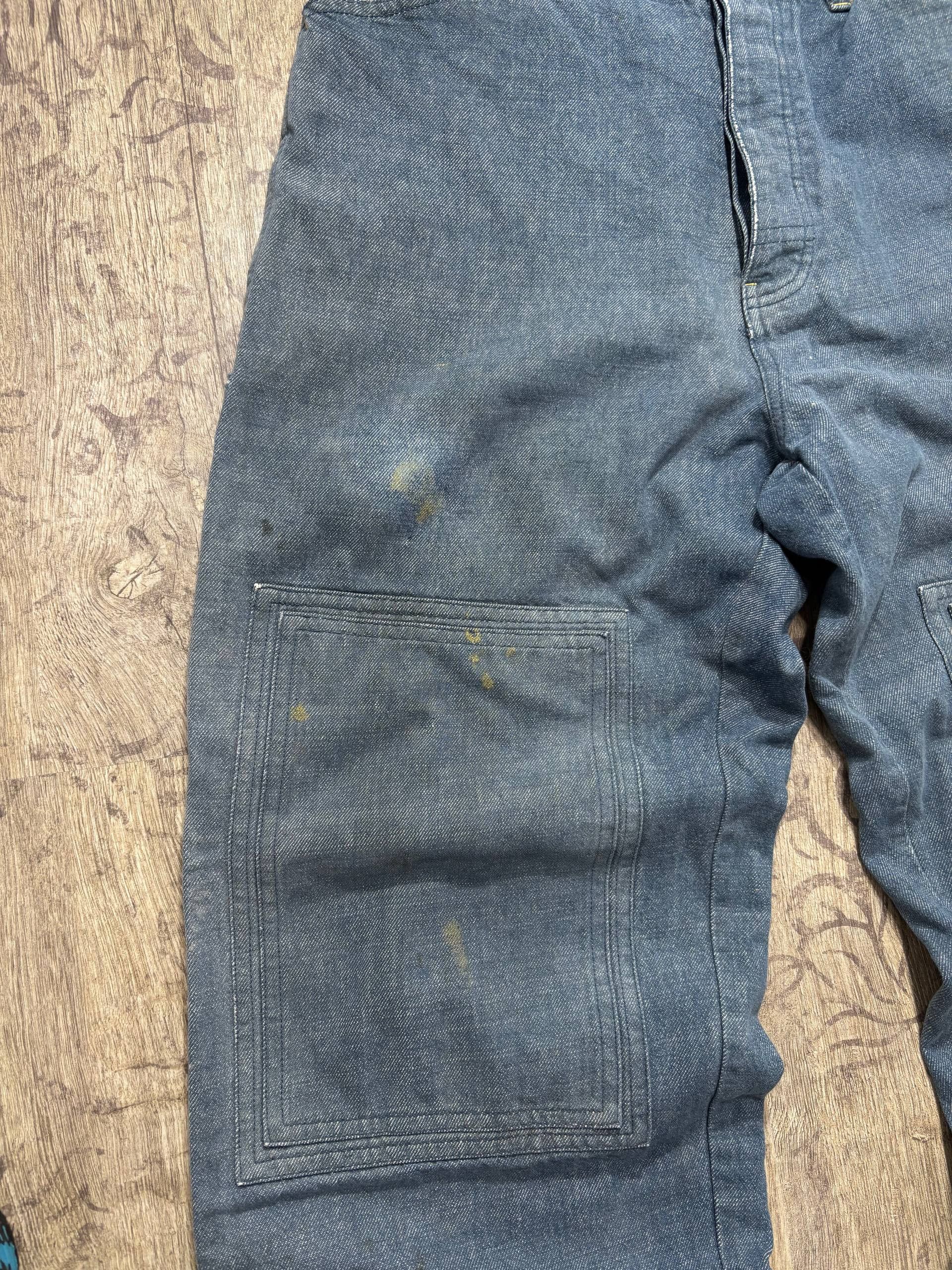 Mambo VTG Mambo Y2K Baggy Painted Carpenter Double Knee Jeans Size US 34 / EU 50 - 5 Thumbnail