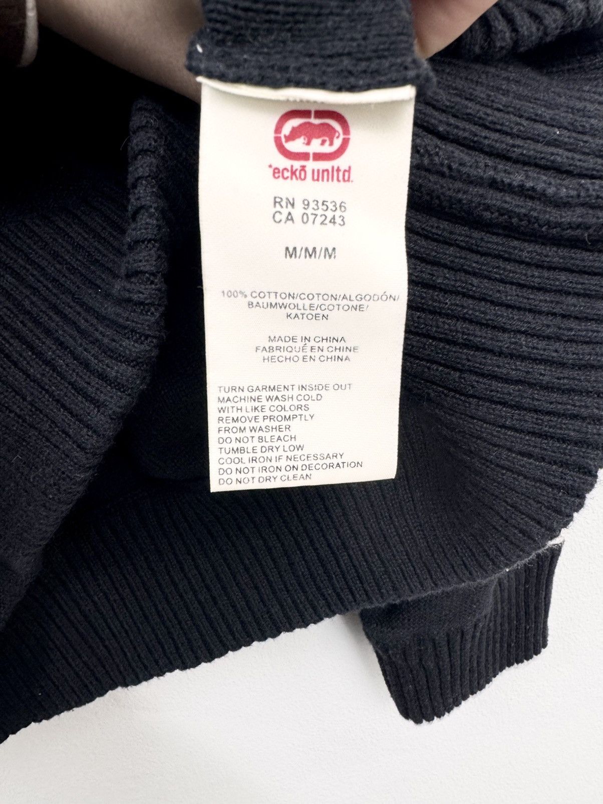 Ecko Unltd. Ecko Unltd Men Black Knit Sweater With Crew Neck Size M Size US M / EU 48-50 / 2 - 7 Thumbnail