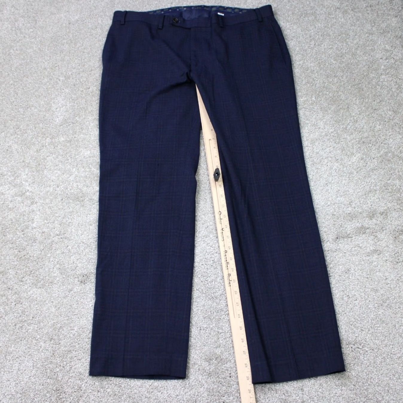 Ralph Lauren LAUREN Ralph Lauren Dress Pants Mens 36x30 Blue Flat Front Poly/Viscose Stretch Dress Pants Mens 36 Blue Regular Straight 90s Theme Vintage: No Size US 36 / EU 52 - 5 Thumbnail