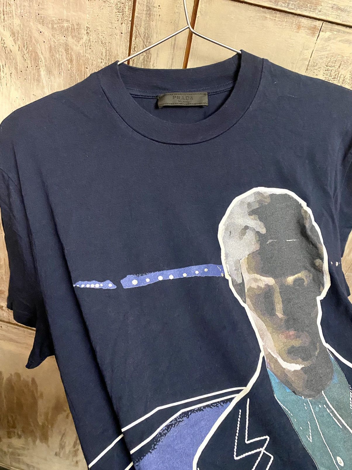 Prada prada men blue printed t-shirt S Size US S / EU 44-46 / 1 - 5 Thumbnail