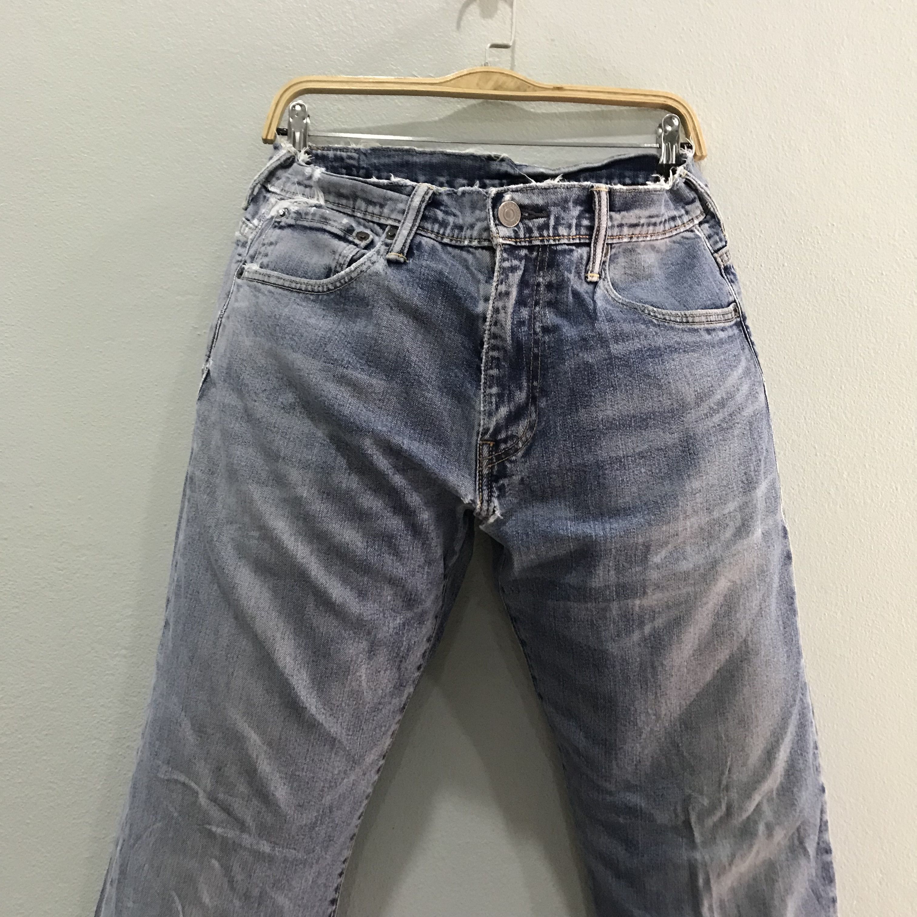 Levi's Vintage Levi’s 569 Relaxed Straight Stone Washed Faded Blue Size US 32 / EU 48 - 3 Thumbnail