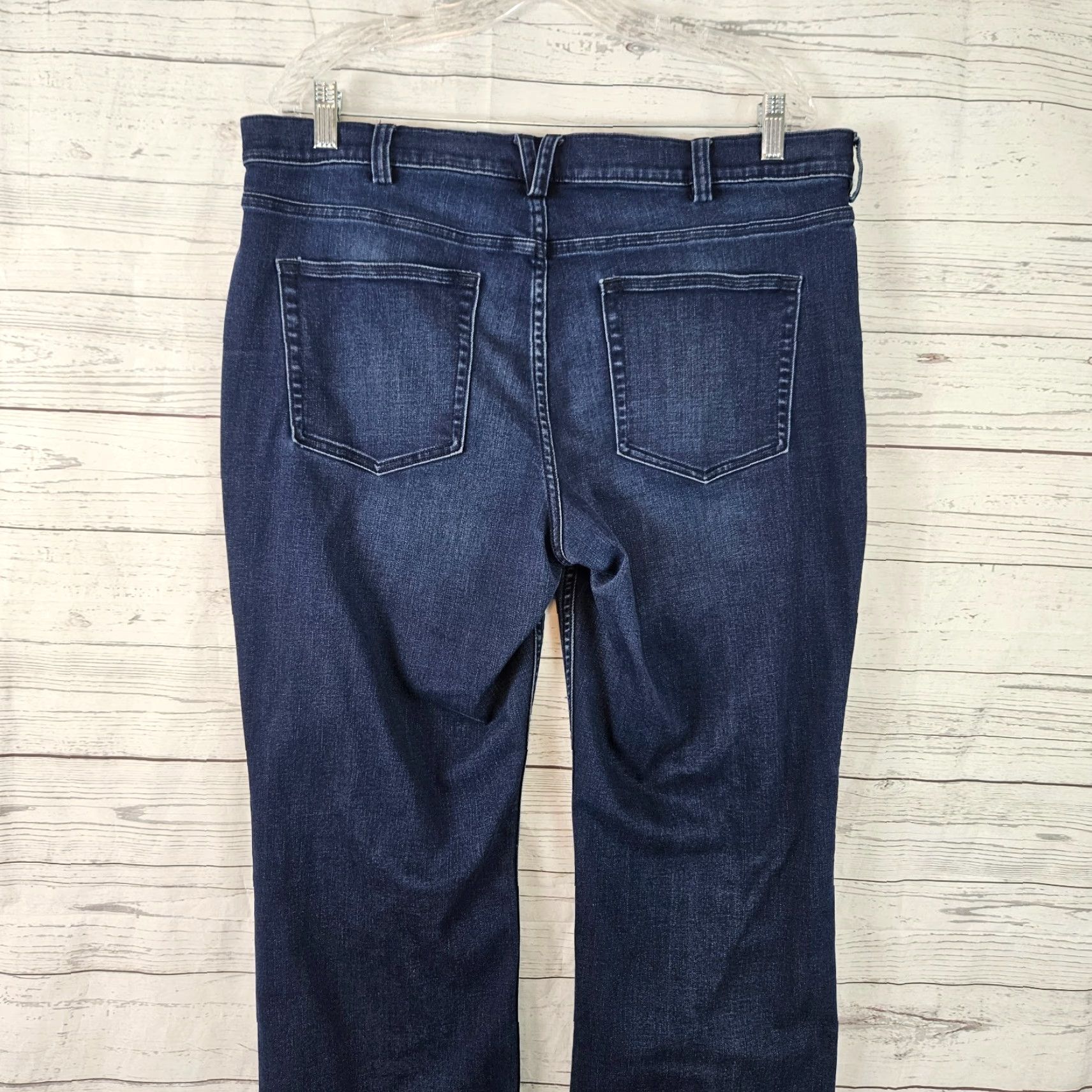 Vintage Duluth Womens Jeans Bootcut Brushed Back 16 Blue Dark Wash Mid Rise Size 38" / US 16 / IT 52 - 4 Thumbnail