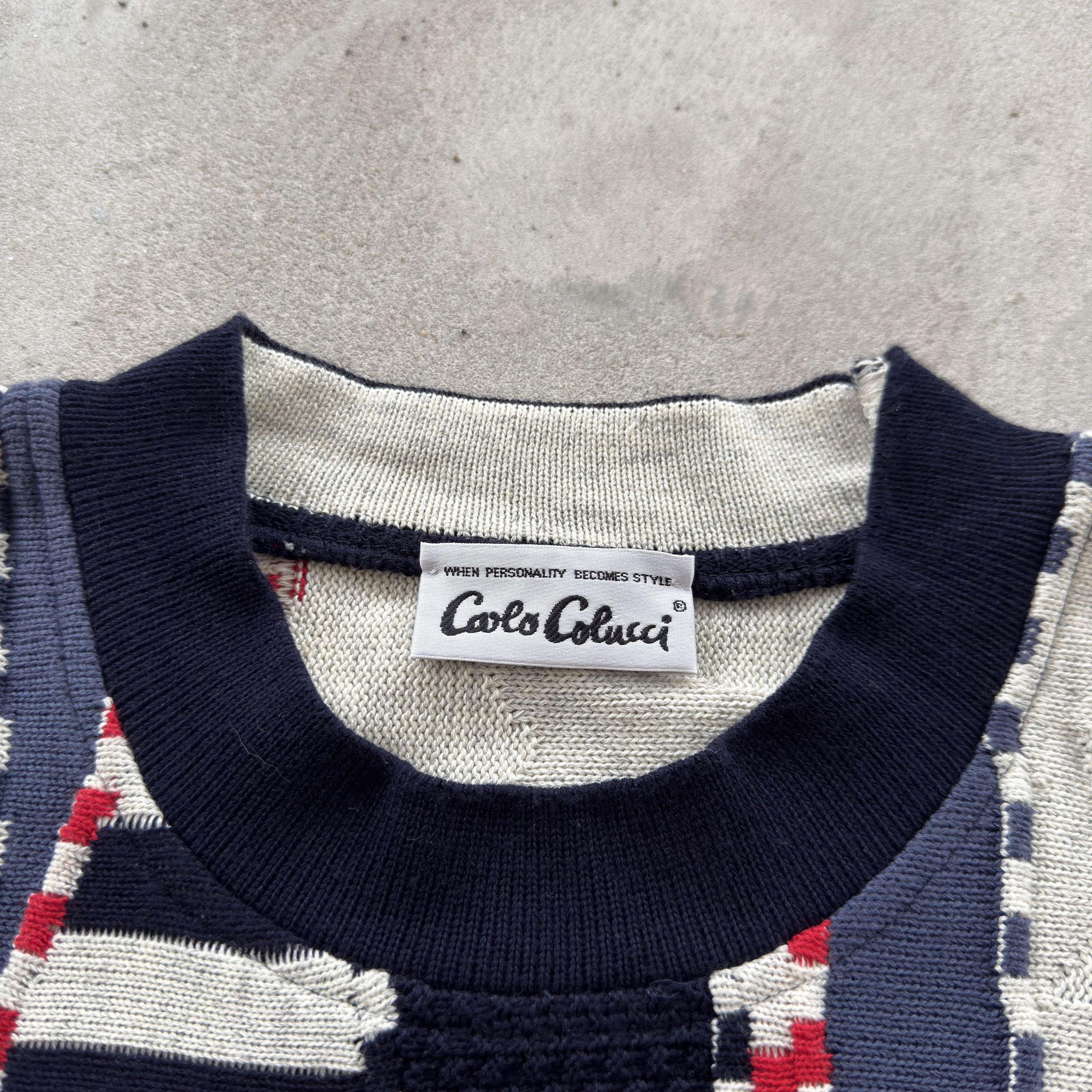 Carlo Colucci Vintage Carlo Colucci 3D Knit Sweater Abstract Coogi Style L Size US XL / EU 56 / 4 - 5 Thumbnail