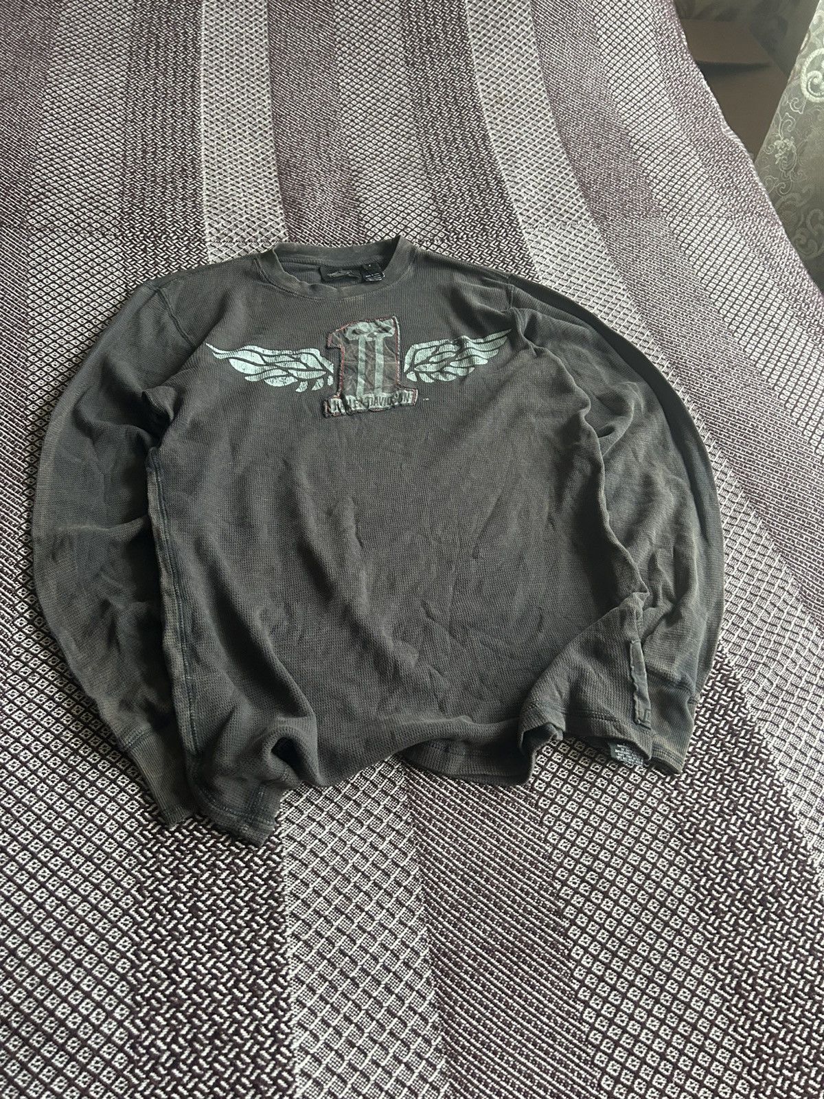 Harley Davidson Vintage Harley Davidson Faded Thrashed Condition Size M Rare Size US M / EU 48-50 / 2 - 4 Thumbnail