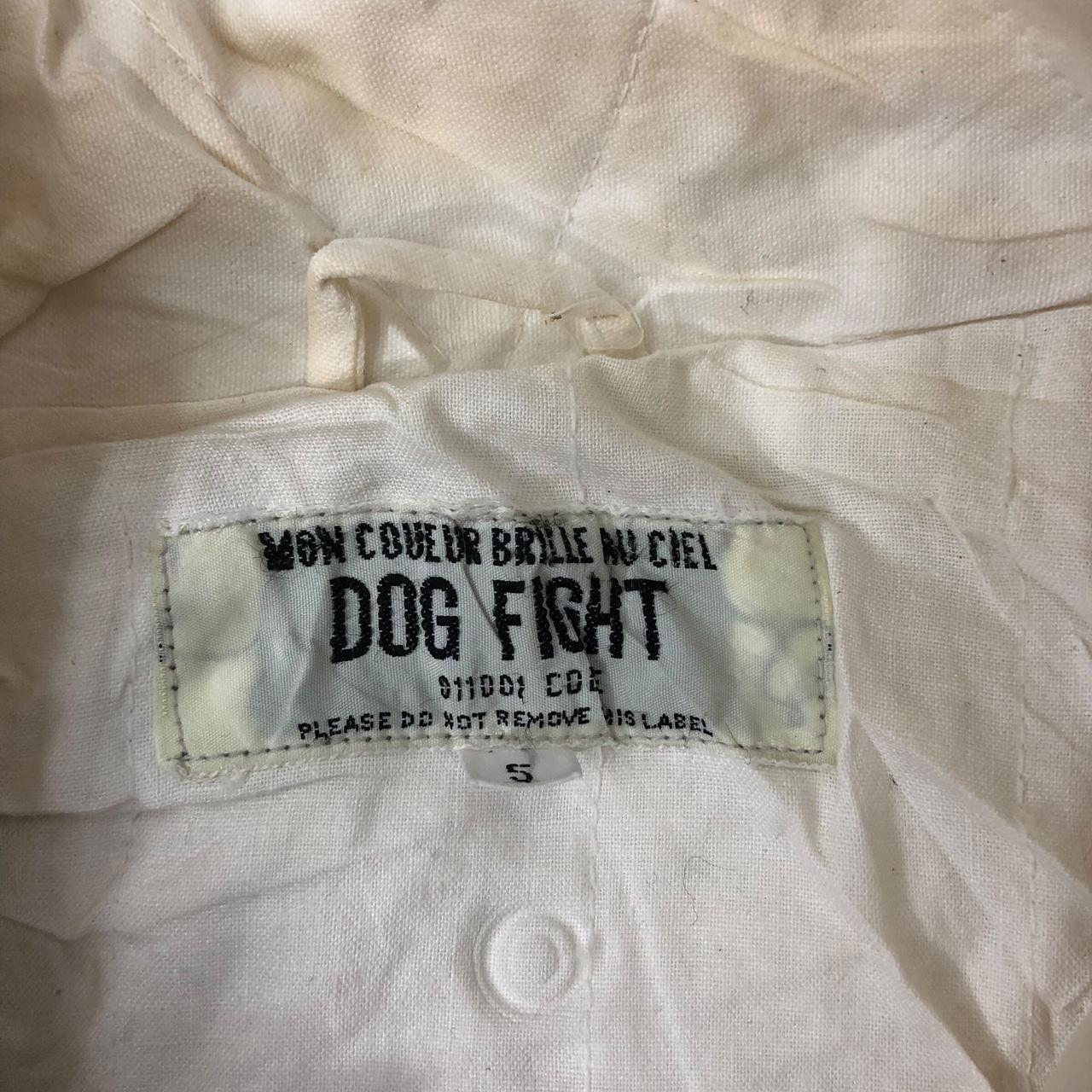 Vintage Vintage DOG FIGHT PARIS Beige Baggy Denim Jeans Jacket Coat Size S / US 4 / IT 40 - 4 Thumbnail