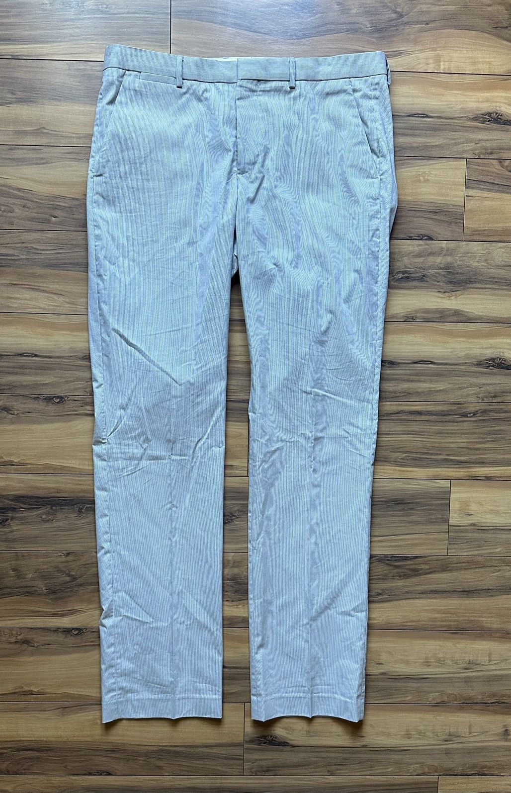 Express Men's Light grey/ white express dress Pants Size US 34 / EU 50 - 1 Thumbnail