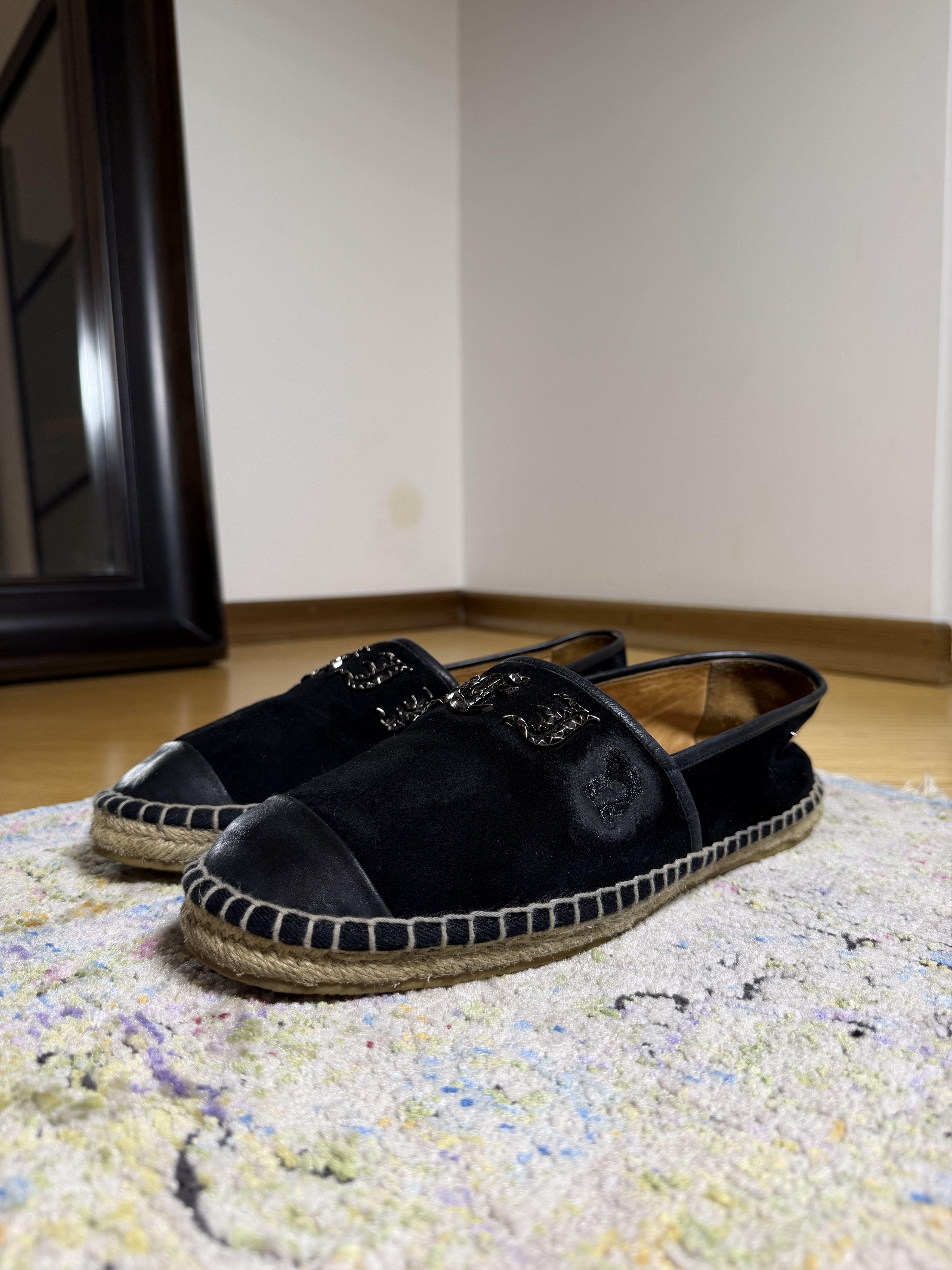 Philipp Plein Philipp Plein Leather Black Espadrillas Size US 10 / EU 43 - 2 Thumbnail