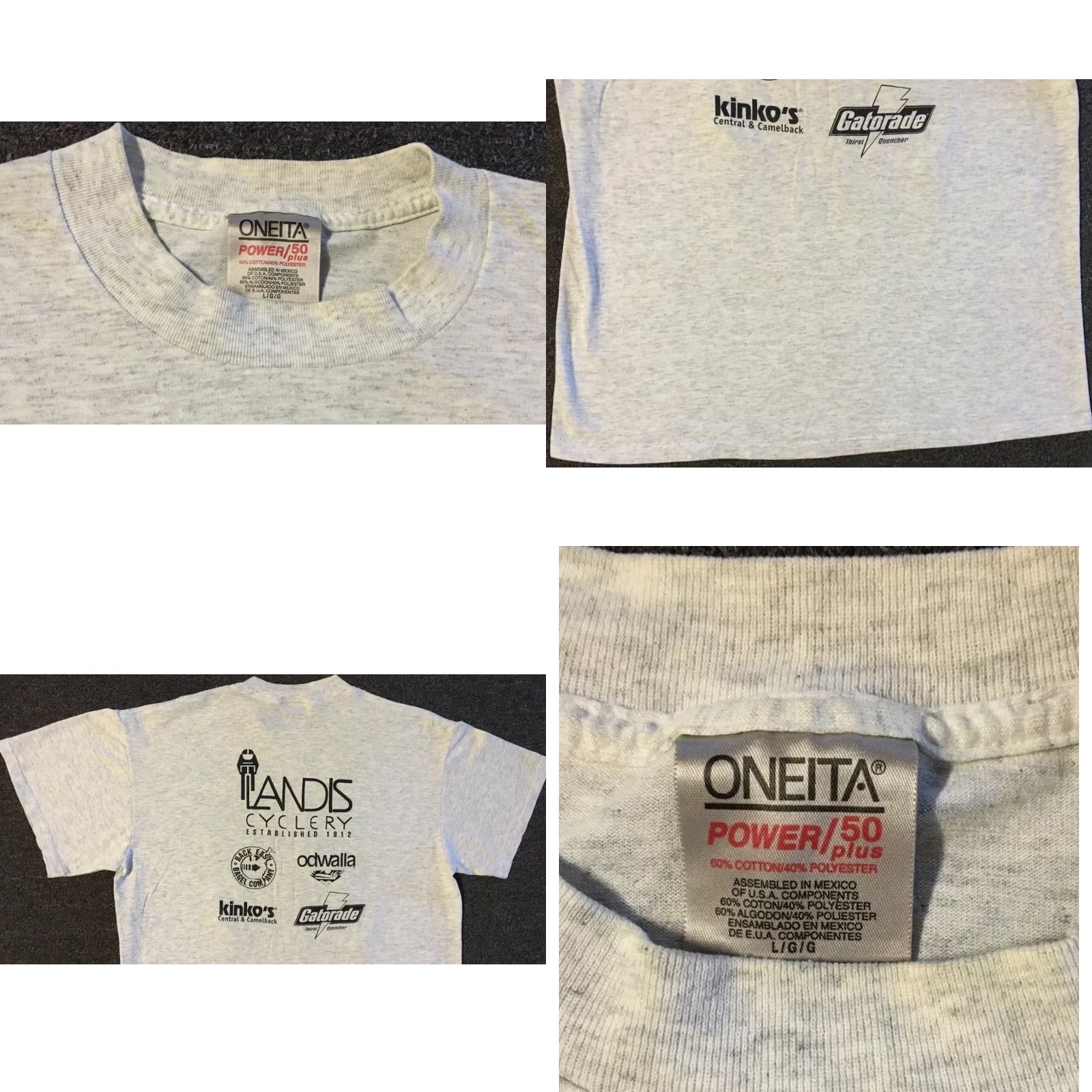 Vintage VINTAGE Arizona Bicycle Club Race T-Shirt M Gray 90s Grunge Bike Cycling Single Stitch Mens Size US M / EU 48-50 / 2 - 9 Thumbnail
