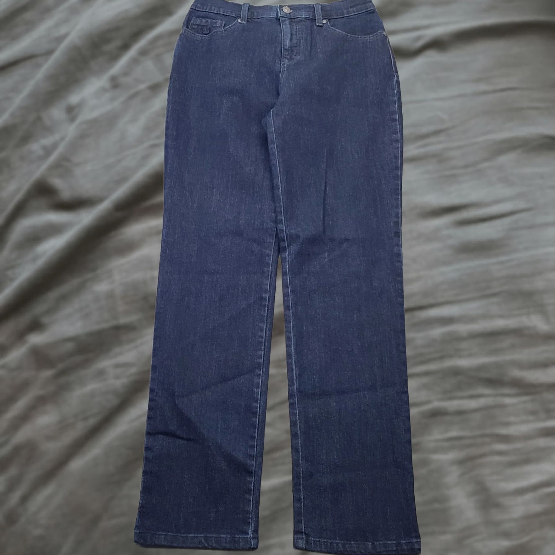 Gloria Vanderbilt Gloria Vanderbilt Amanda Jeans Women 4S Blue Denim High Rise Tapered Leg Outdoor Jeans - Womens Size 4 Blue Denim Straight? Size 27" / US 4 / IT 40 - 1 Thumbnail