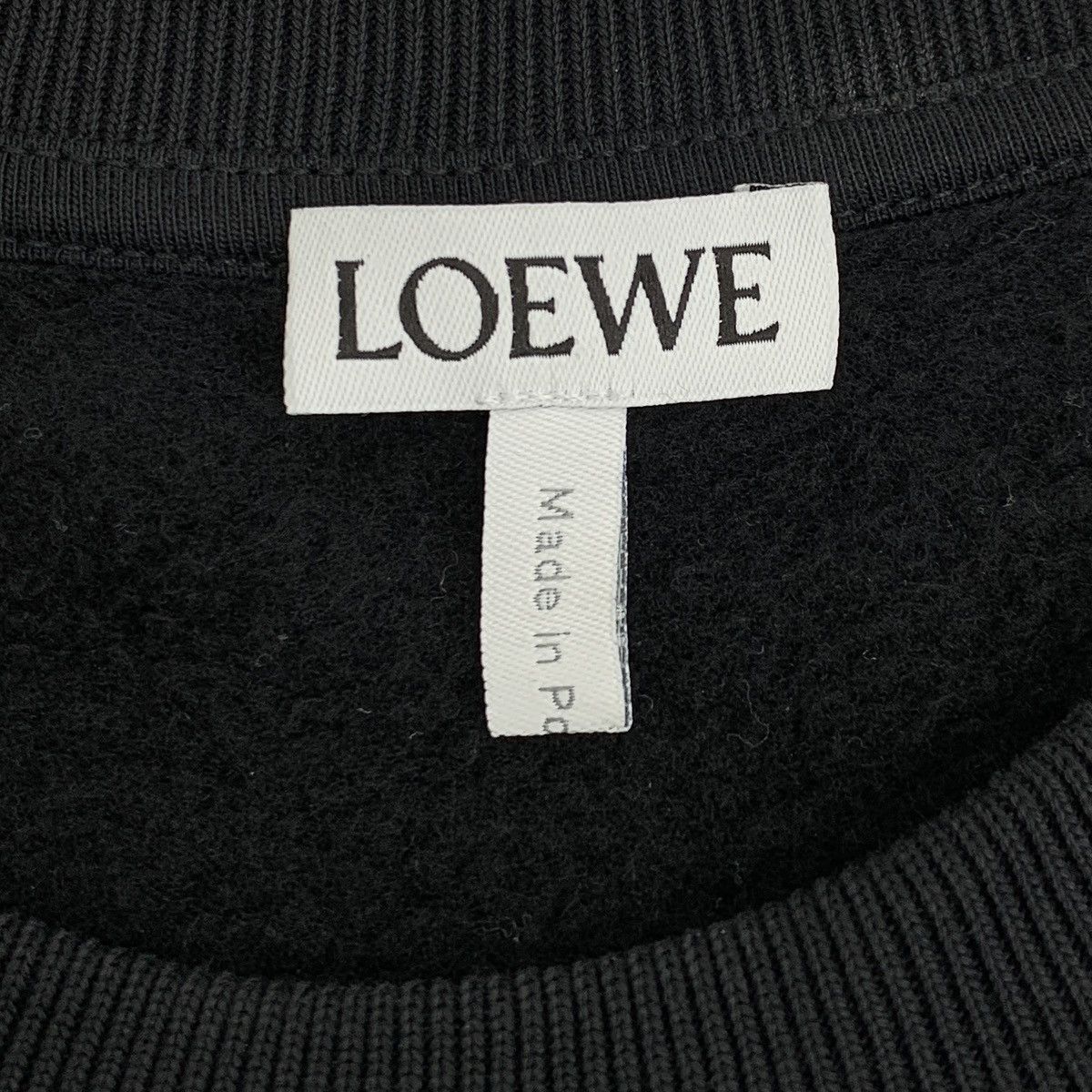 Loewe Loewe 22 Black Logo Embroidered Cotton Sweatshirt Size XS / US 0-2 / IT 36-38 - 6 Thumbnail