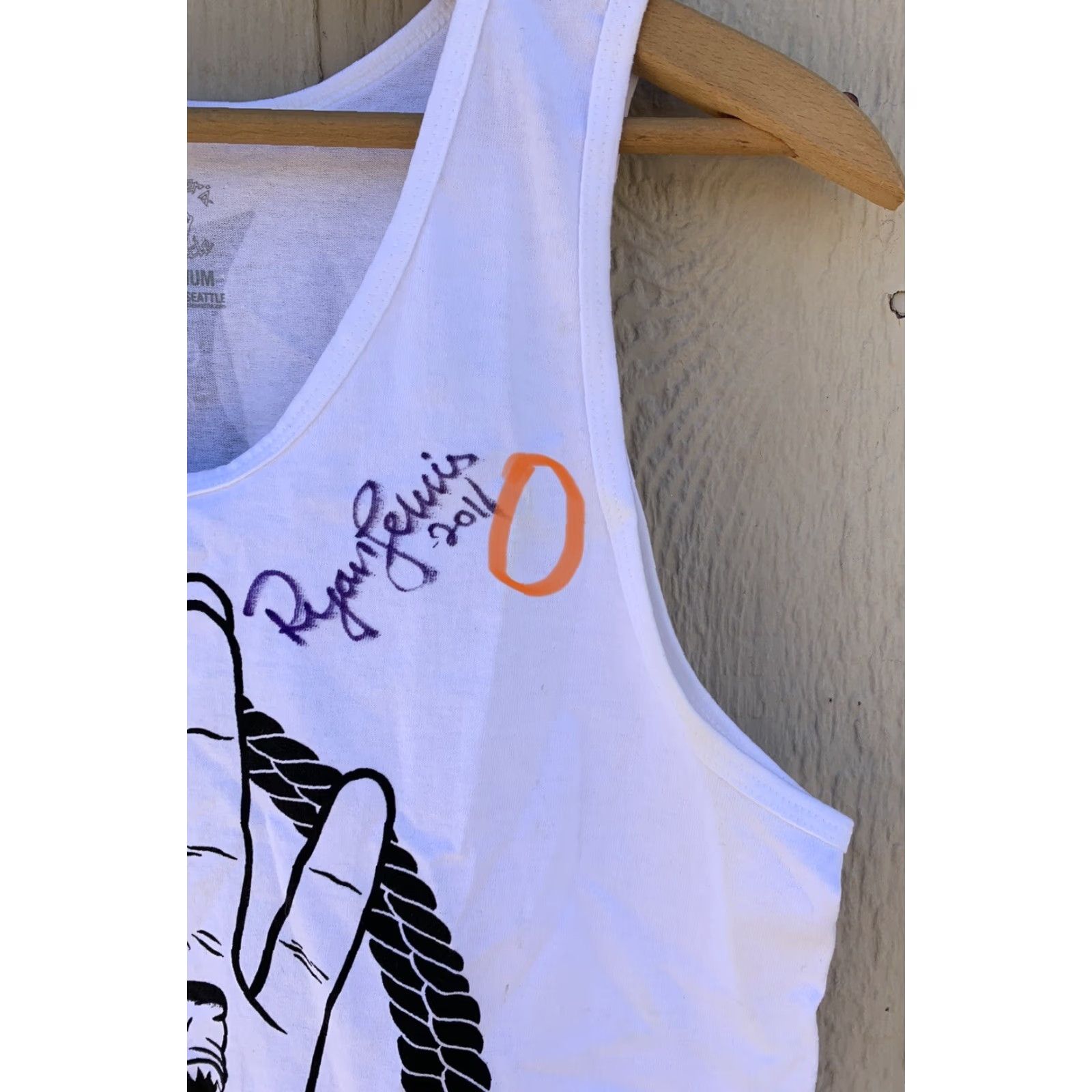 NANGA Shark Face Gang Macklemore & Ryan Lewis tank top M White Nike? Wait, original Brand: Winner’s Circle. Size US M / EU 48-50 / 2 - 6 Thumbnail