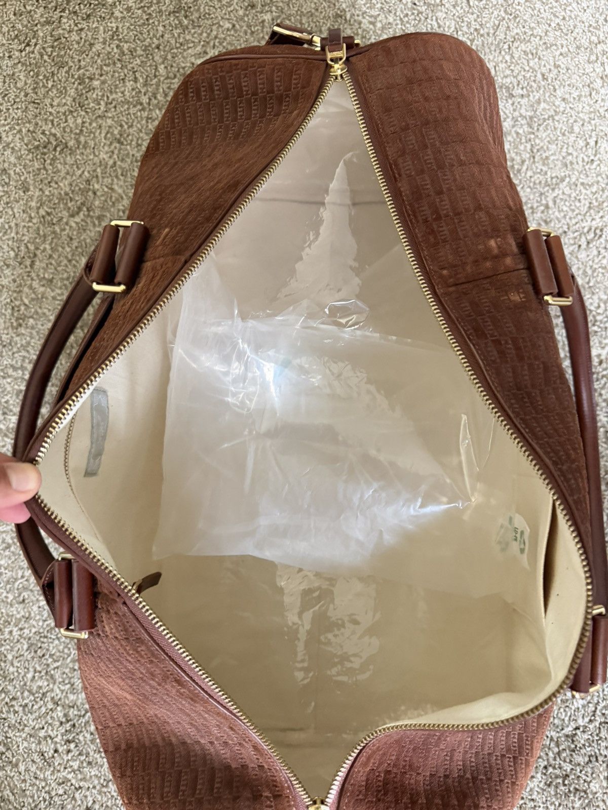 Kith FW24 Brown Suede Monogram Duffle Bag Size ONE SIZE - 9 Thumbnail