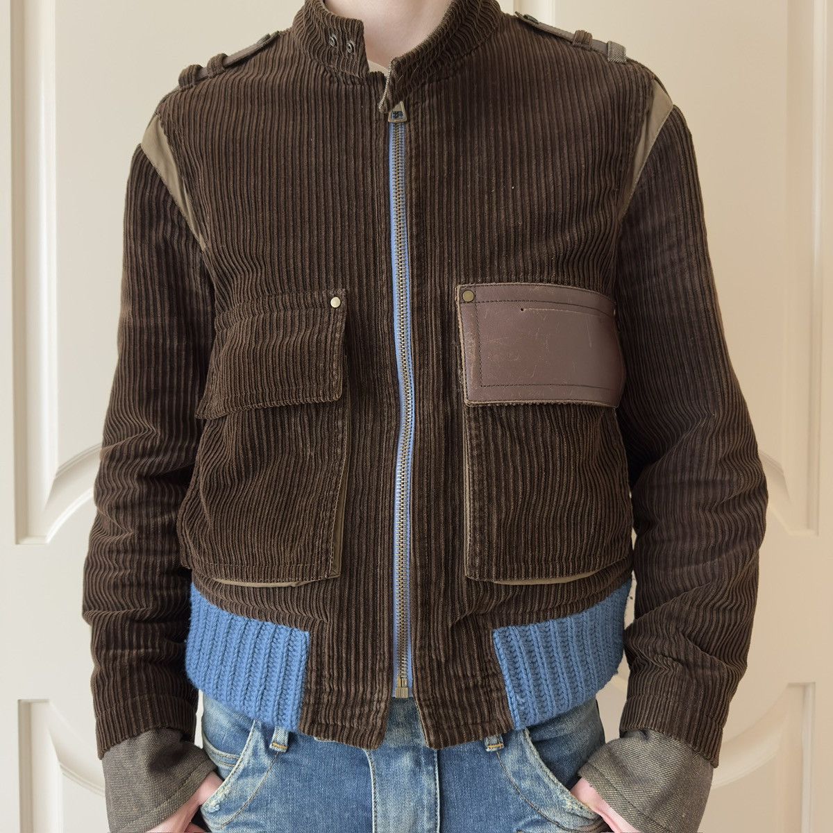 Dsquared2 Dsquared2 FW2002 Corduroy Biker Jacket ‘Homeless Collection’ Size US M / EU 48-50 / 2 - 8 Thumbnail