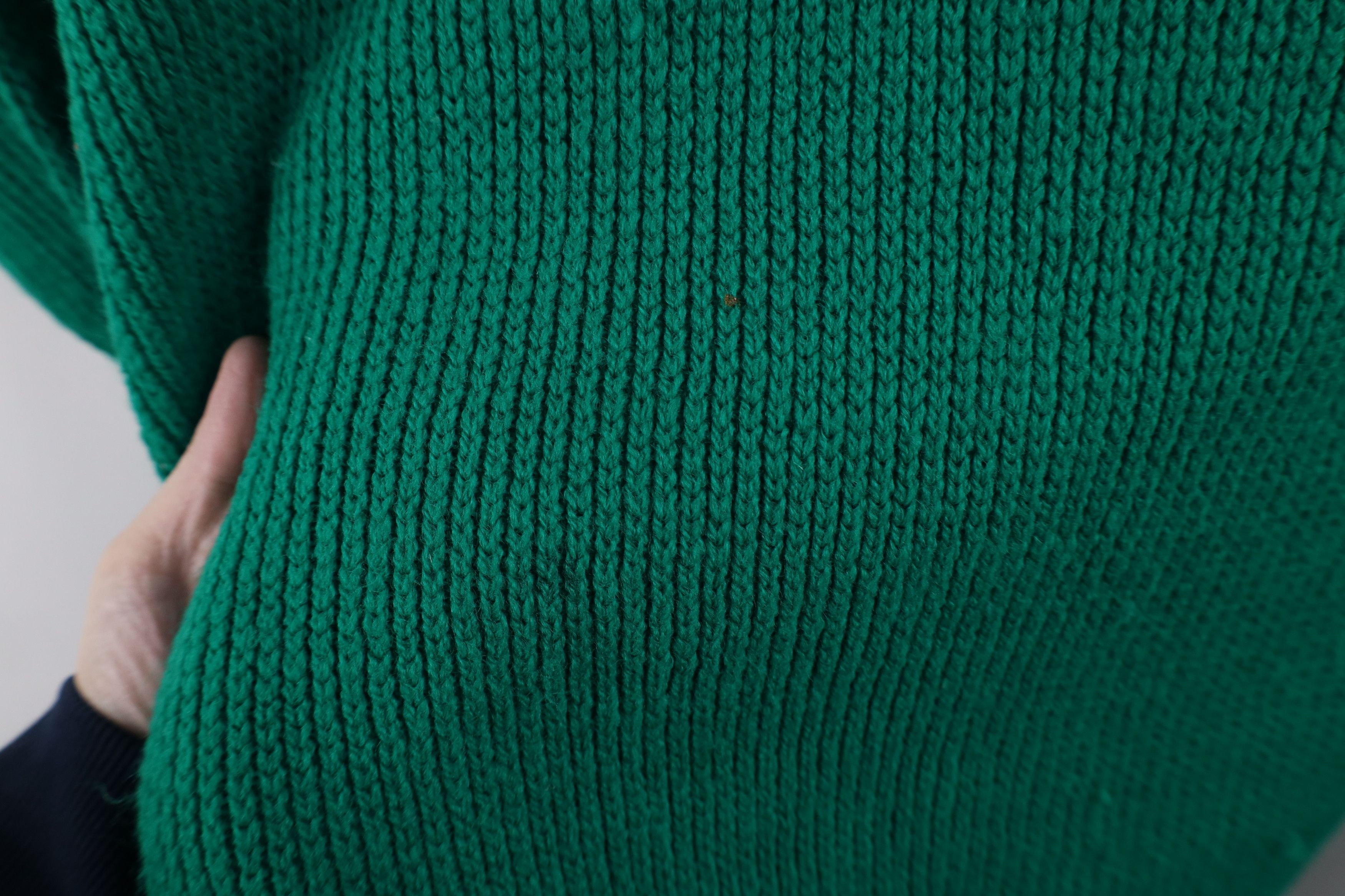 Vintage Vintage 70s Streetwear Blank Ribbed Knit V-Neck Sweater Size US XXL / EU 58 / 5 - 4 Thumbnail