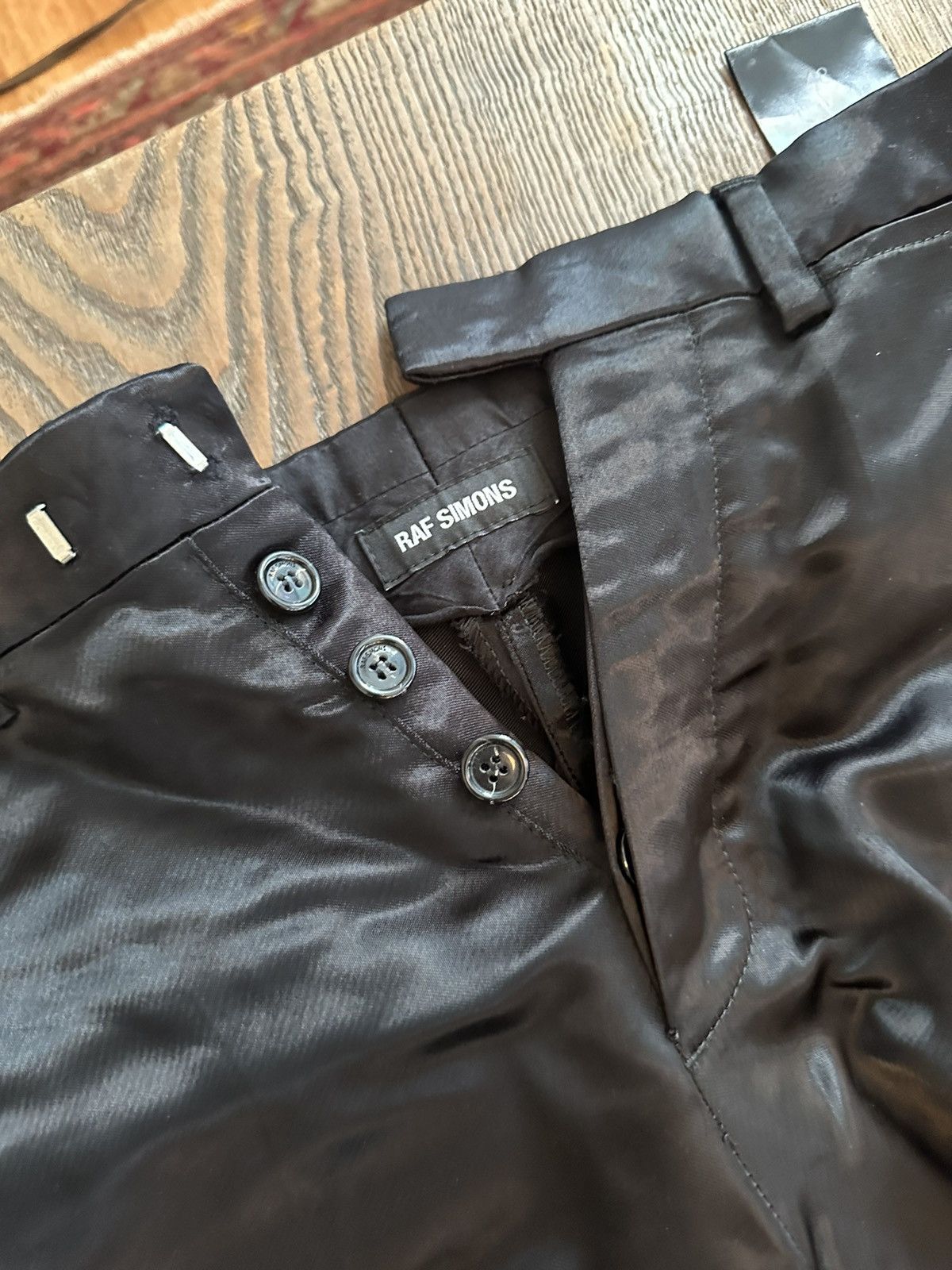 Raf Simons S/S 2017 Black Satin Slim Pants (MSRP $1,300) Size US 31 - 3 Thumbnail