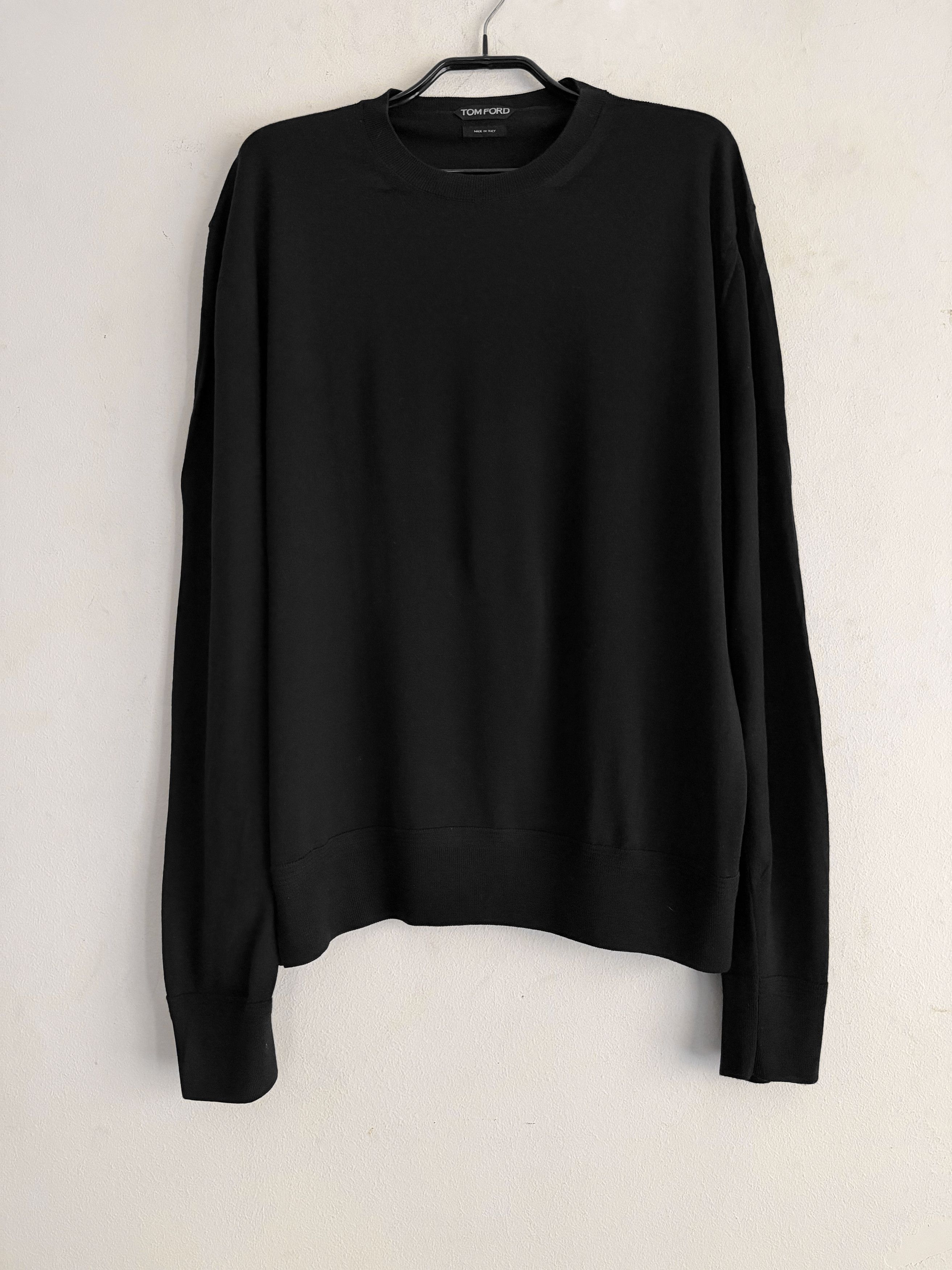 Tom Ford Black Virgin Wool Knit Sweater Size US XXL / EU 58 / 5 - 1 Thumbnail