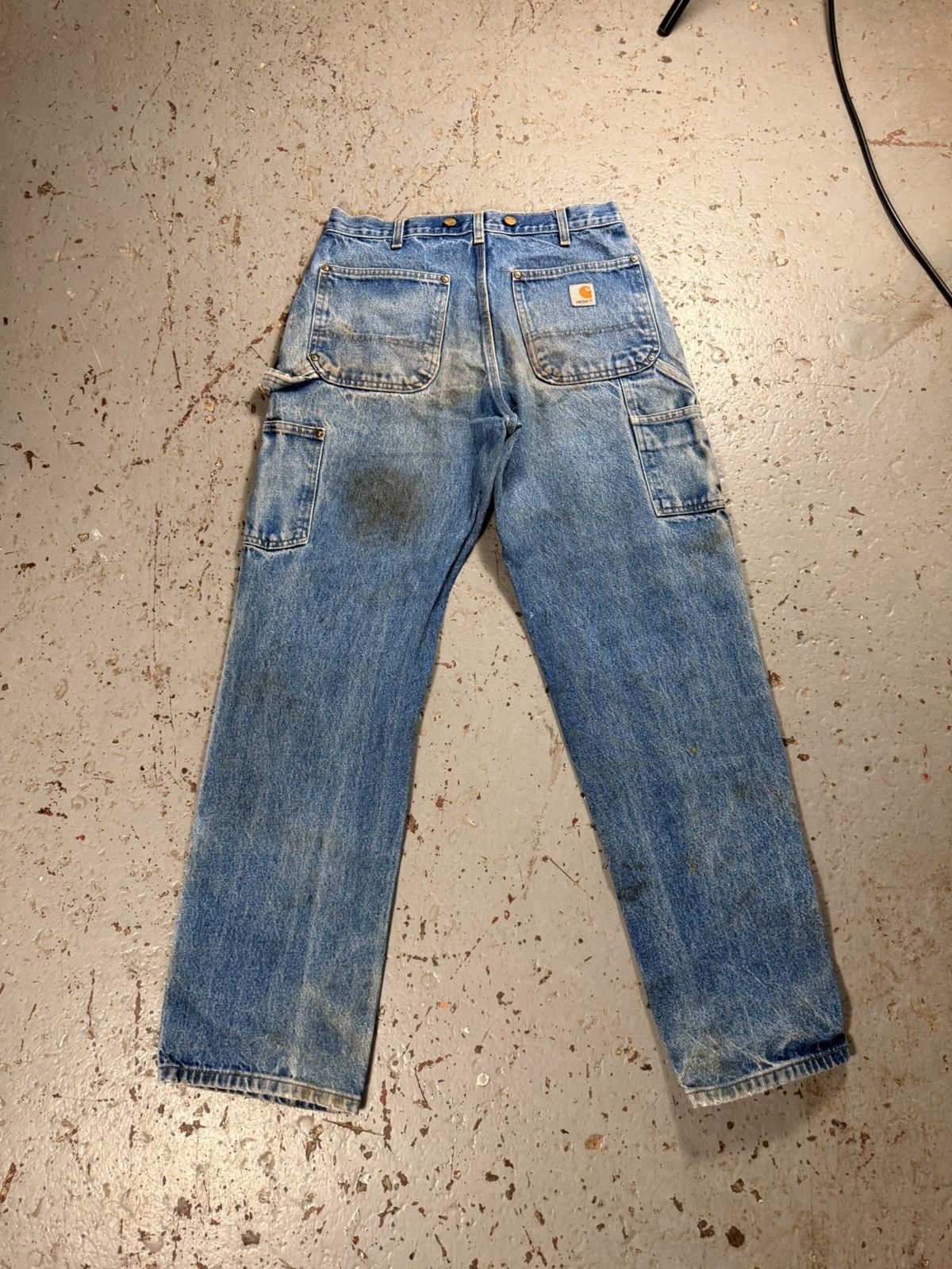 Carhartt Insane Distressed Carhartt Denim Double Knee Carpenter Pants Size US 30 / EU 46 - 8 Thumbnail