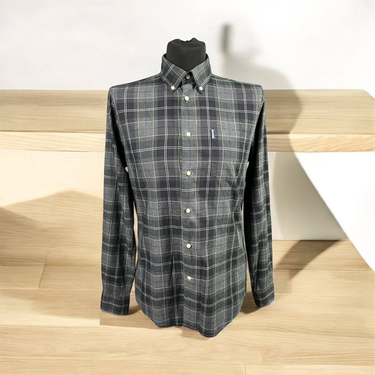 Barbour Barbour Grey Check Shirt - Size M - Original Size US M / EU 48-50 / 2 - 1 Thumbnail