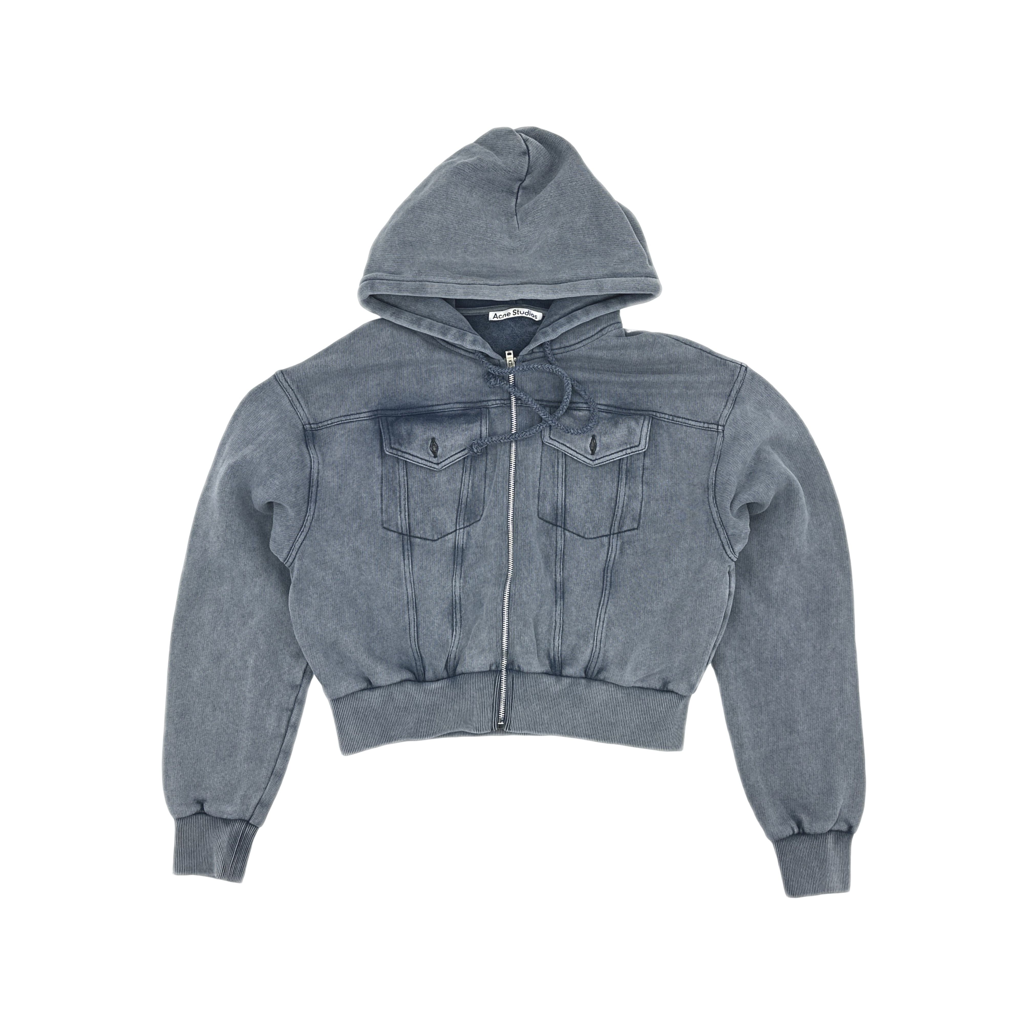 Acne Studios Acne Studios Washed Blue Zip-up Hoodie Size M Size M / US 6-8 / IT 42-44 - 1 Thumbnail