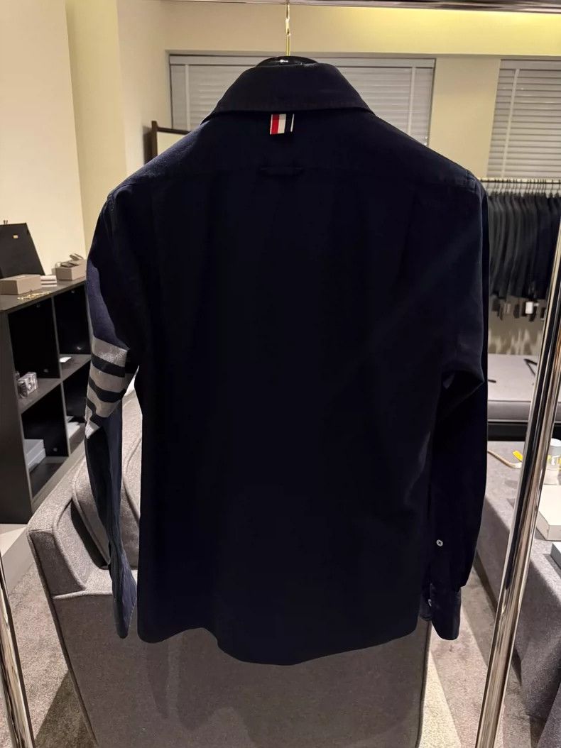 Thom Browne Thom Browne Dark blue four-bar shirt jacket 2505-Nextarrow Size US M / EU 48-50 / 2 - 3 Thumbnail