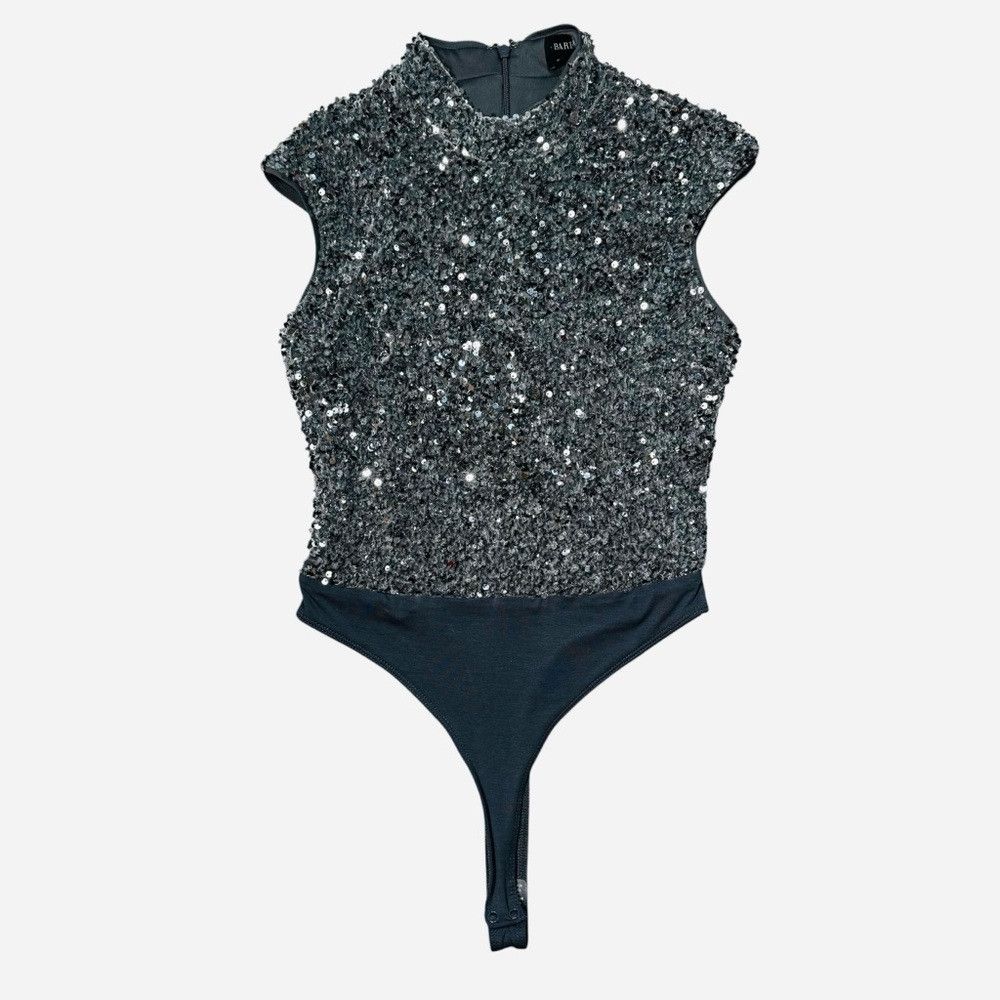Other New Bardot Kelso Velvet Sequin Bodysuit Size S Size S / US 4 / IT 40 - 3 Thumbnail