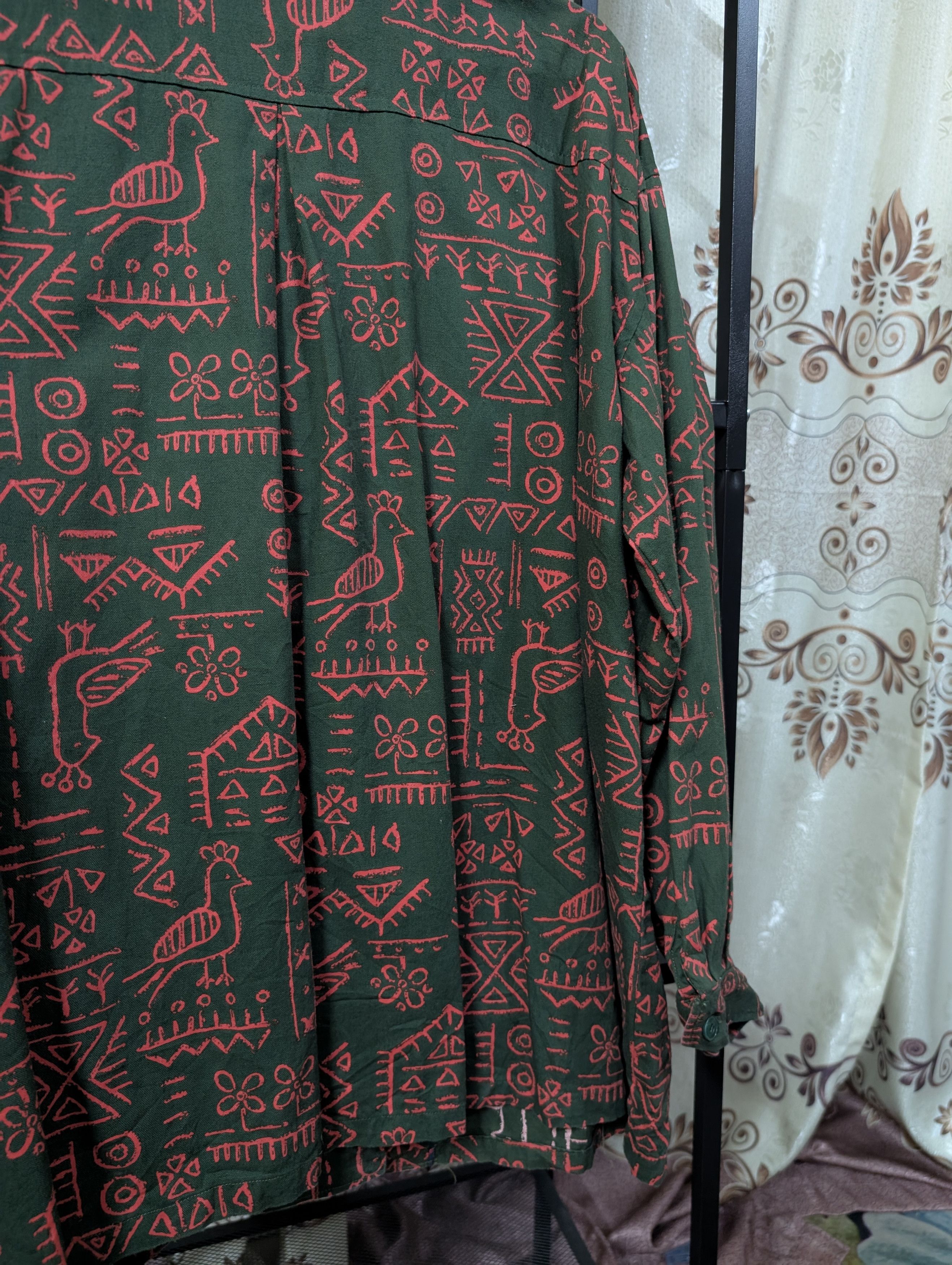 Other Button Up Shirt Jacket Aztec Mayan Probably Printed Monogram Size L / US 10 / IT 46 - 8 Thumbnail
