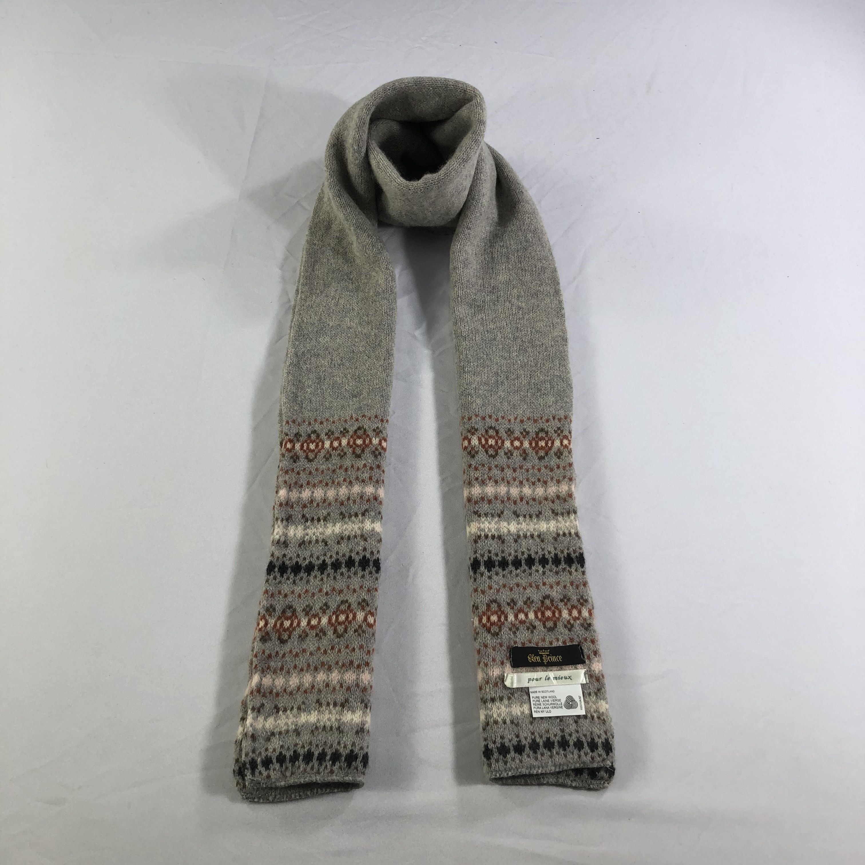 Vintage Glen Prince Native Design Wool Scarf Muffler V1532 Size ONE SIZE - 1 Thumbnail