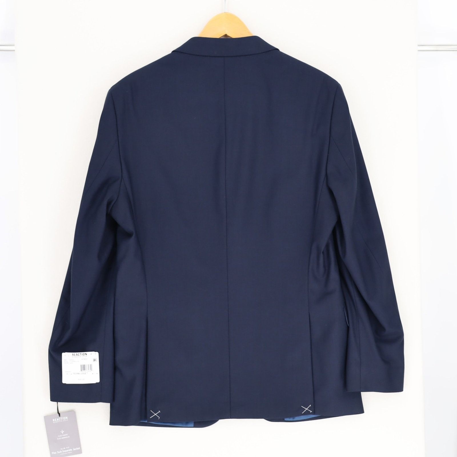 Kenneth Cole Kenneth Cole Men's Navy Houndstooth Slim Blazer Size 40R Size 40R - 5 Thumbnail