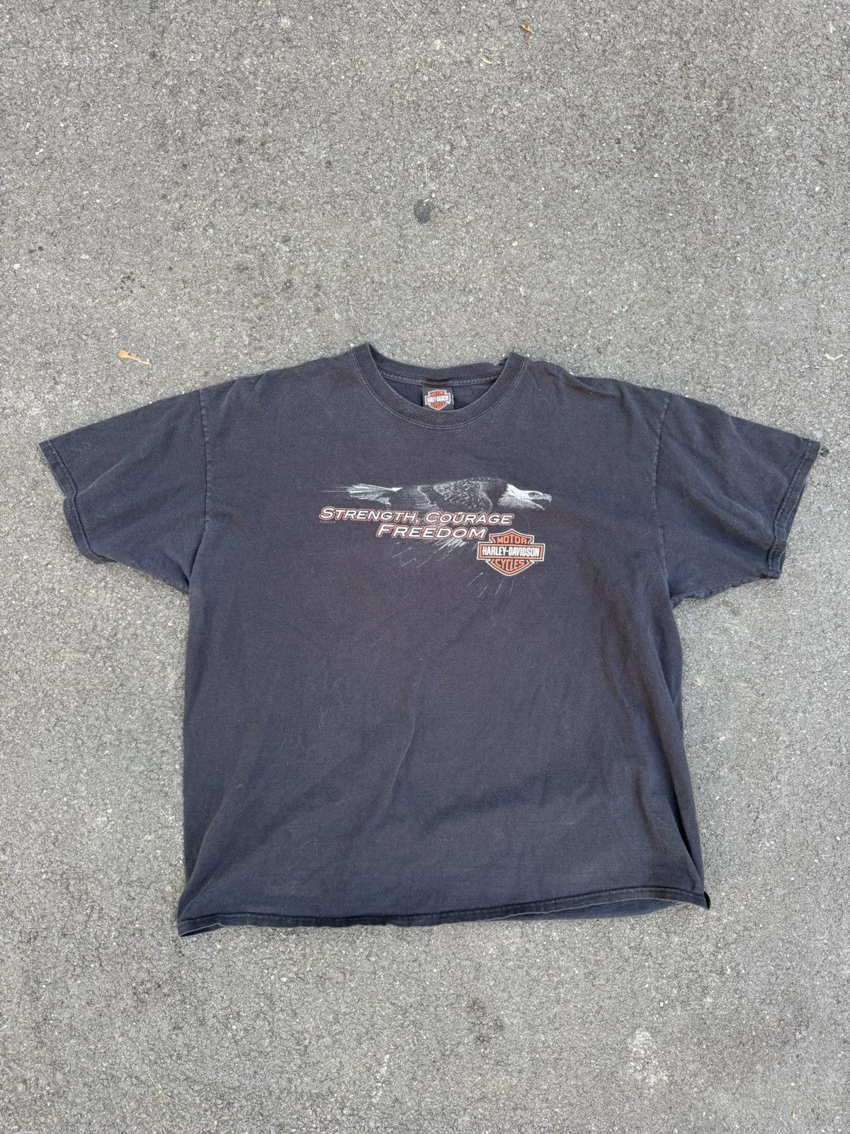 Harley Davidson Vintage Harley Davidson Eagle Ohio Tshirt Size US XL / EU 56 / 4 - 1 Thumbnail