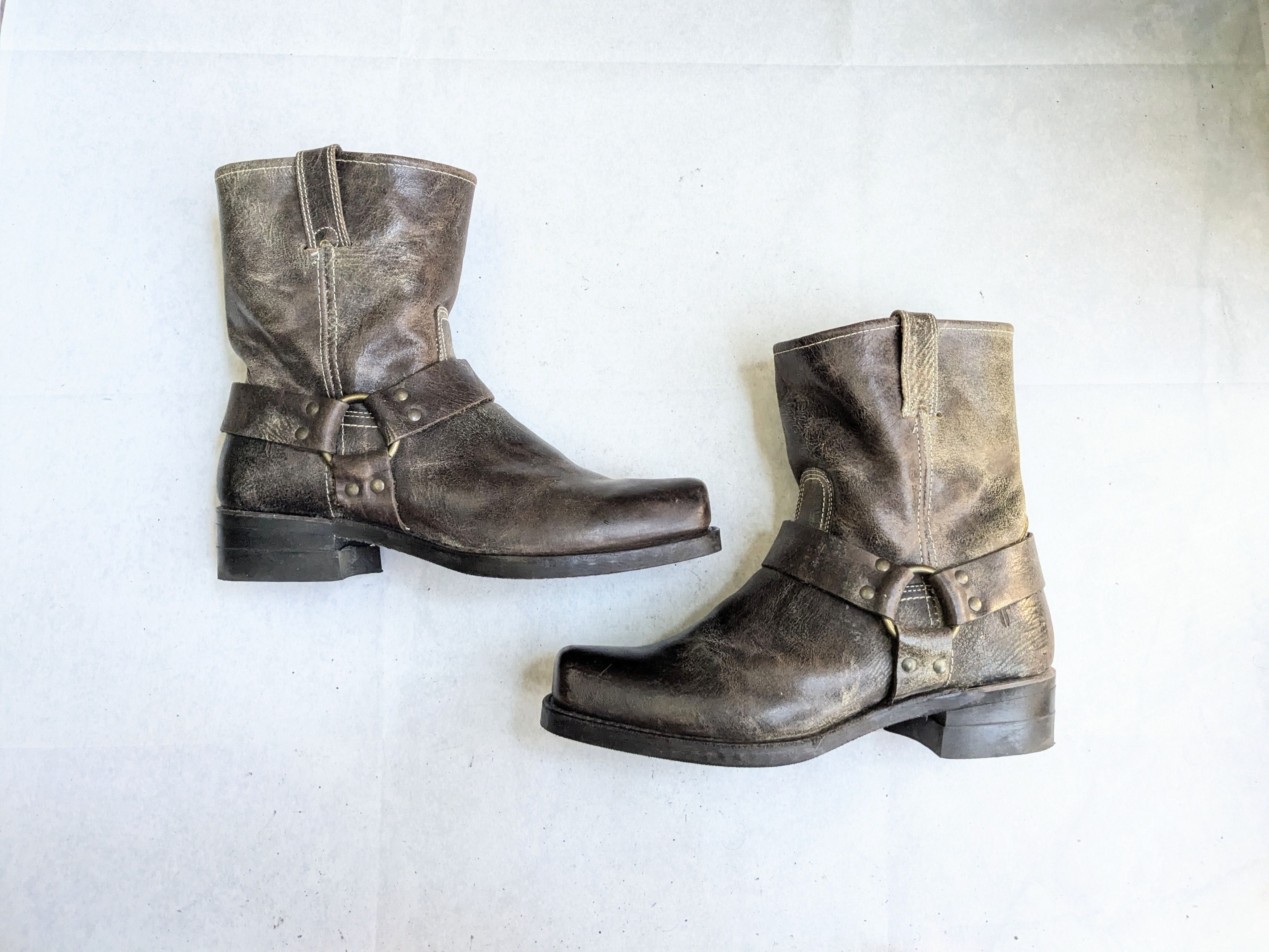 Frye Frye Harness Boots Brown 12 M Leather Size US 12 / EU 45 - 1 Thumbnail