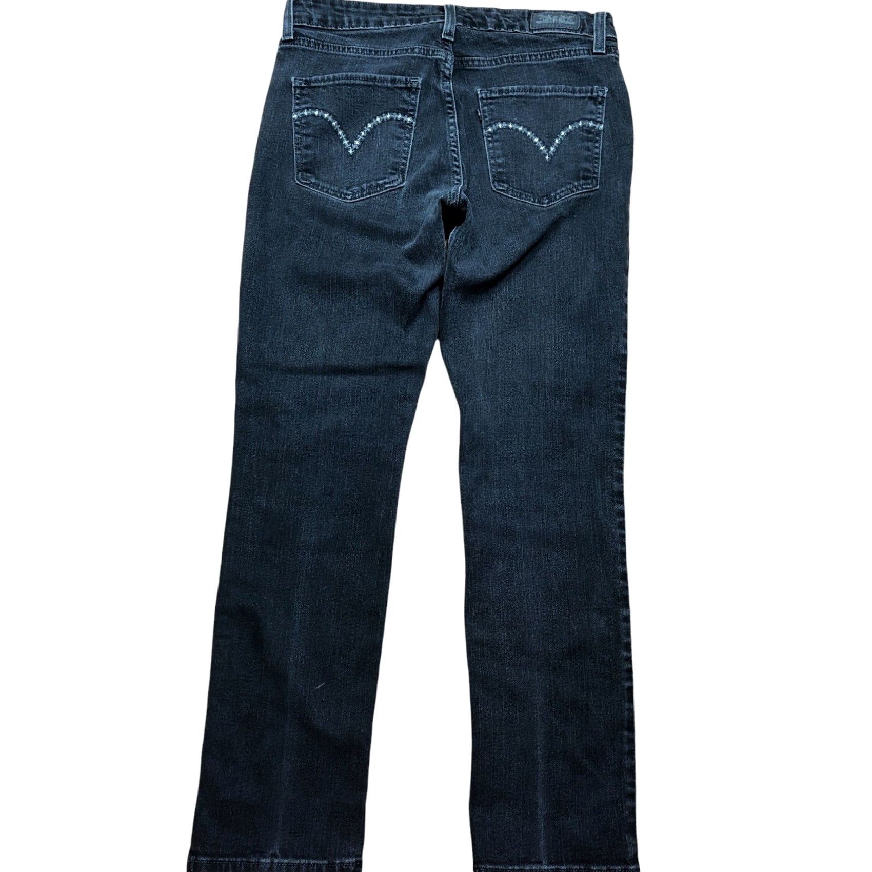 Levi's Levi's Classic Mid Rise Skinny Jeans Womens 8 Black Denim 28 Inseam 5-Pocket Belt Loops Distressed No Light Wash Slim Fit Vintage: No Size 30" / US 8 / IT 44 - 2 Thumbnail