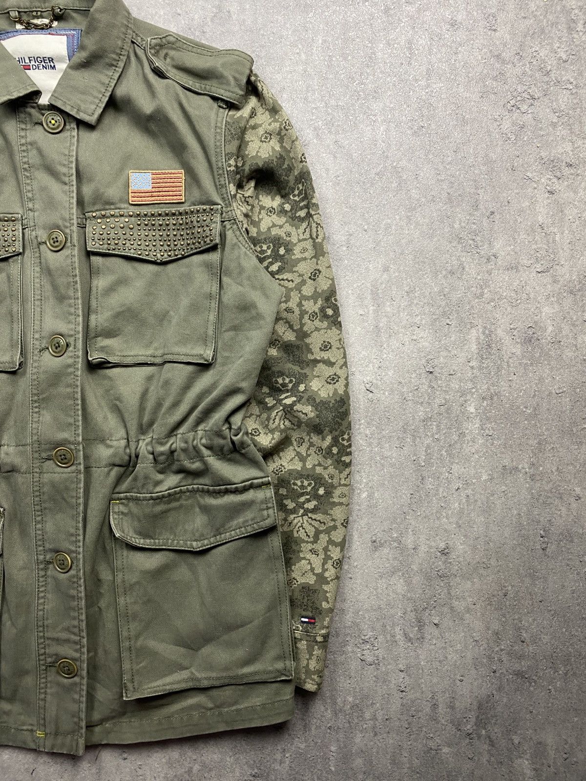 Japanese Brand × Tommy Hilfiger Jacket Tommy Hilfiger military casual 90’s MA-1 denim rare Size L / US 10 / IT 46 - 3 Thumbnail