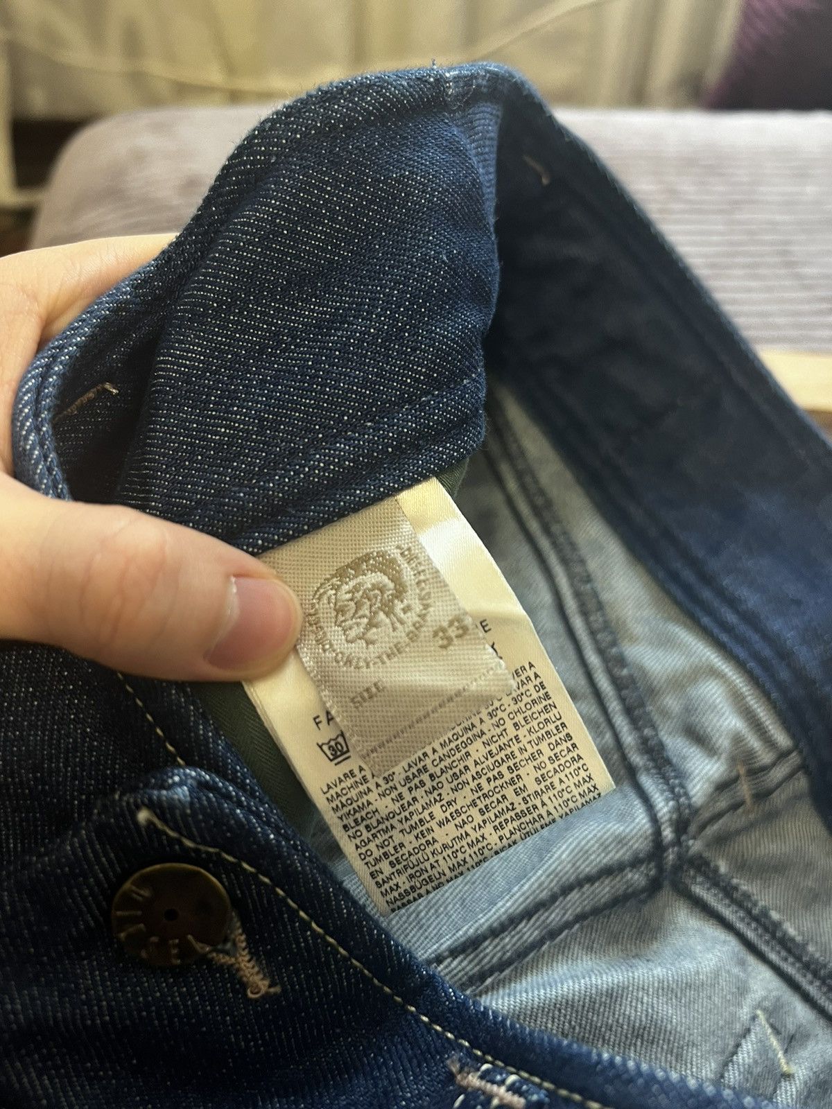 Diesel Vintage 00s Diesel Flared Denim Pants DSWT Avant garde Hype Size US 32 / EU 48 - 9 Thumbnail