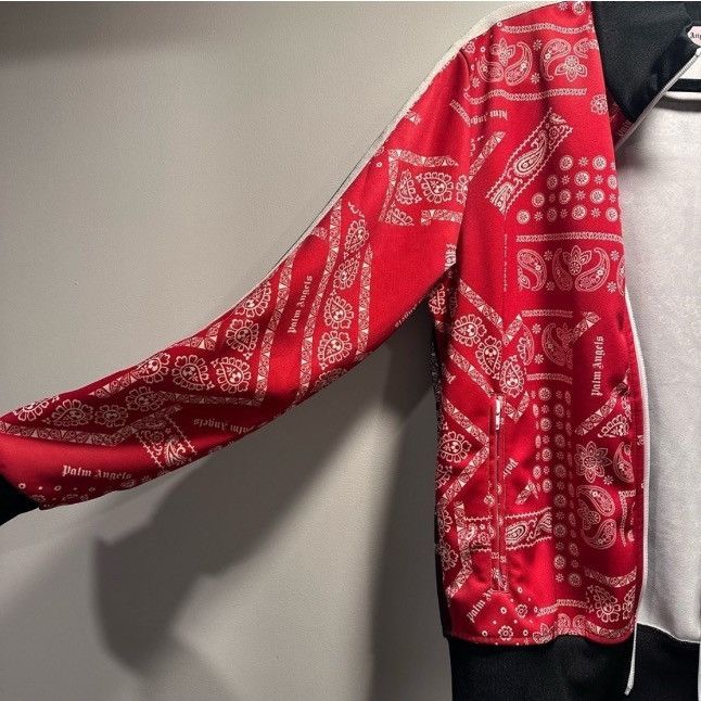 Palm Angels Palm Angels Bandana Track Jacket Zip Up Maroon & Red, Unisex Size US XL / EU 56 / 4 - 7 Thumbnail