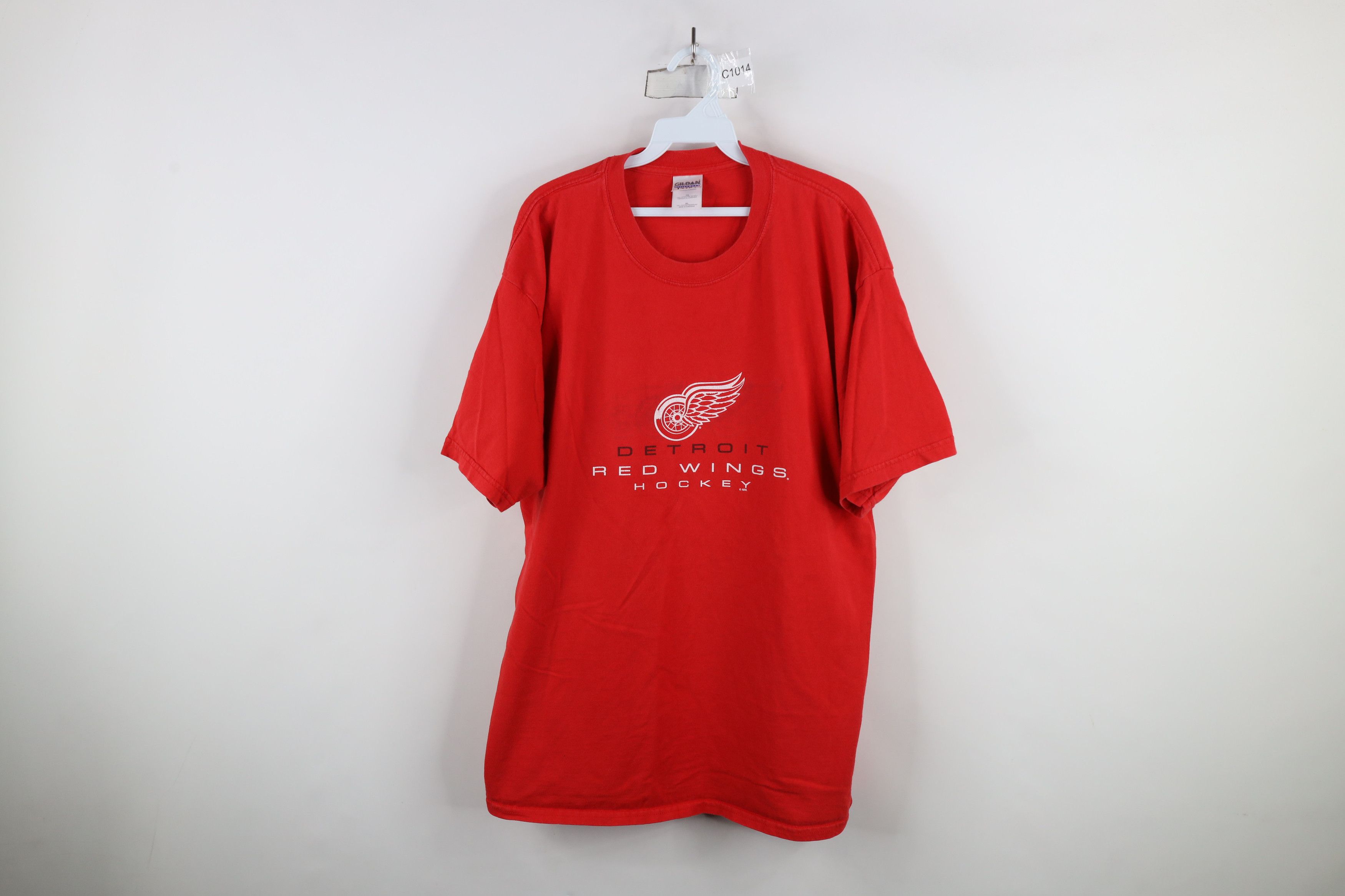 Vintage Vintage 90s Detroit Red Wings Hockey T-Shirt Cotton Red Size US XL / EU 56 / 4 - 1 Thumbnail