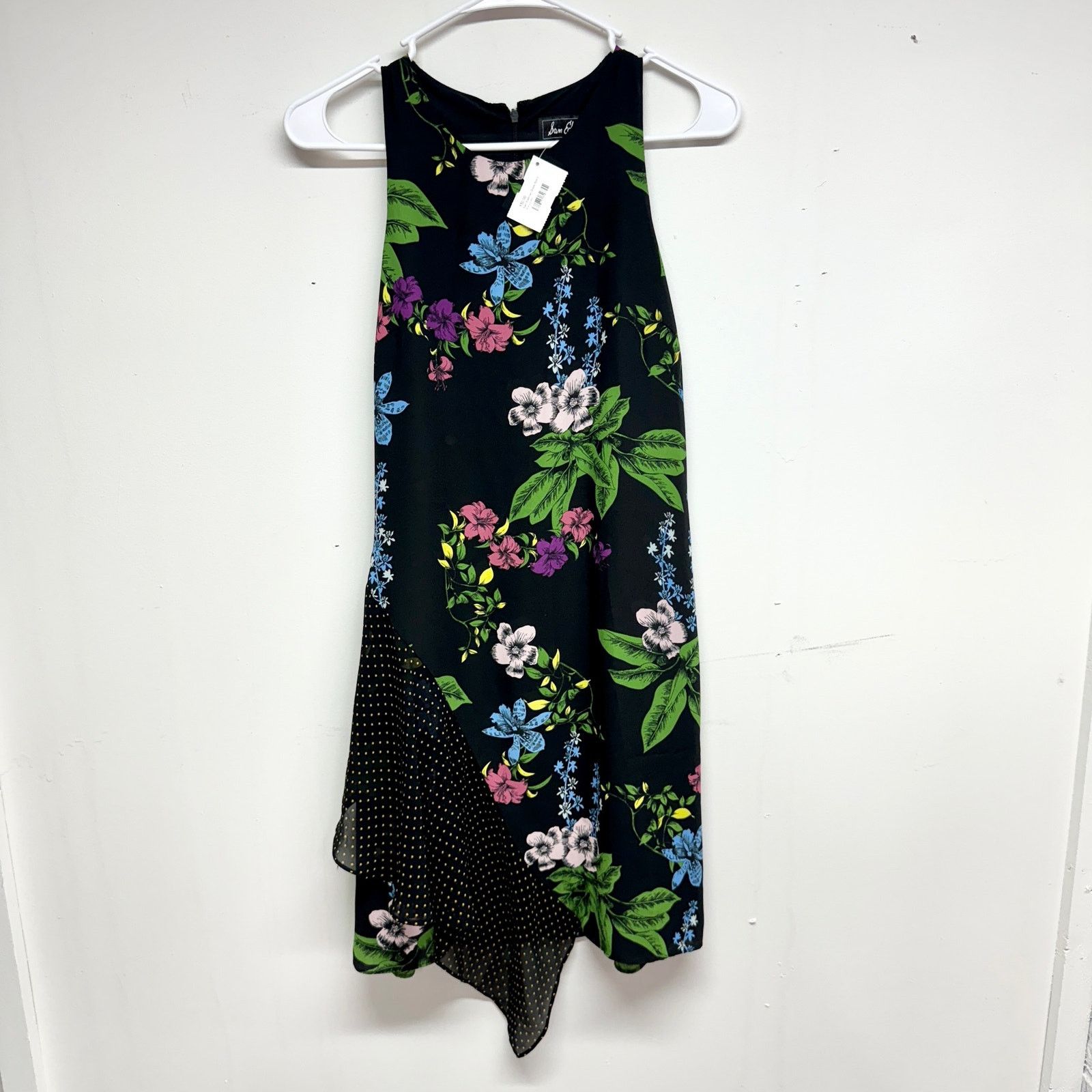 Sam Edelman Sam Edelman Floral Sleeveless Mixed Media Side Drape Size 4 Size S / US 4 / IT 40 - 2 Thumbnail