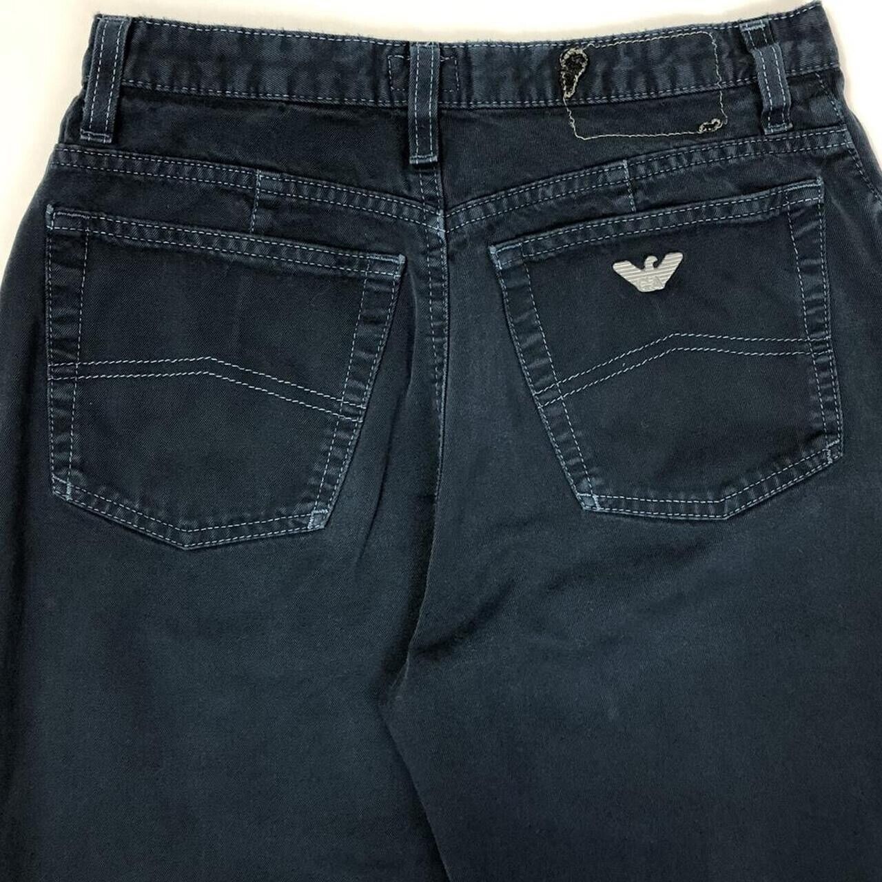 Armani Armani Jeans Vintage Straight Fit pants Navy Womens W25” Size 25" / US 0 / IT 36 - 3 Thumbnail