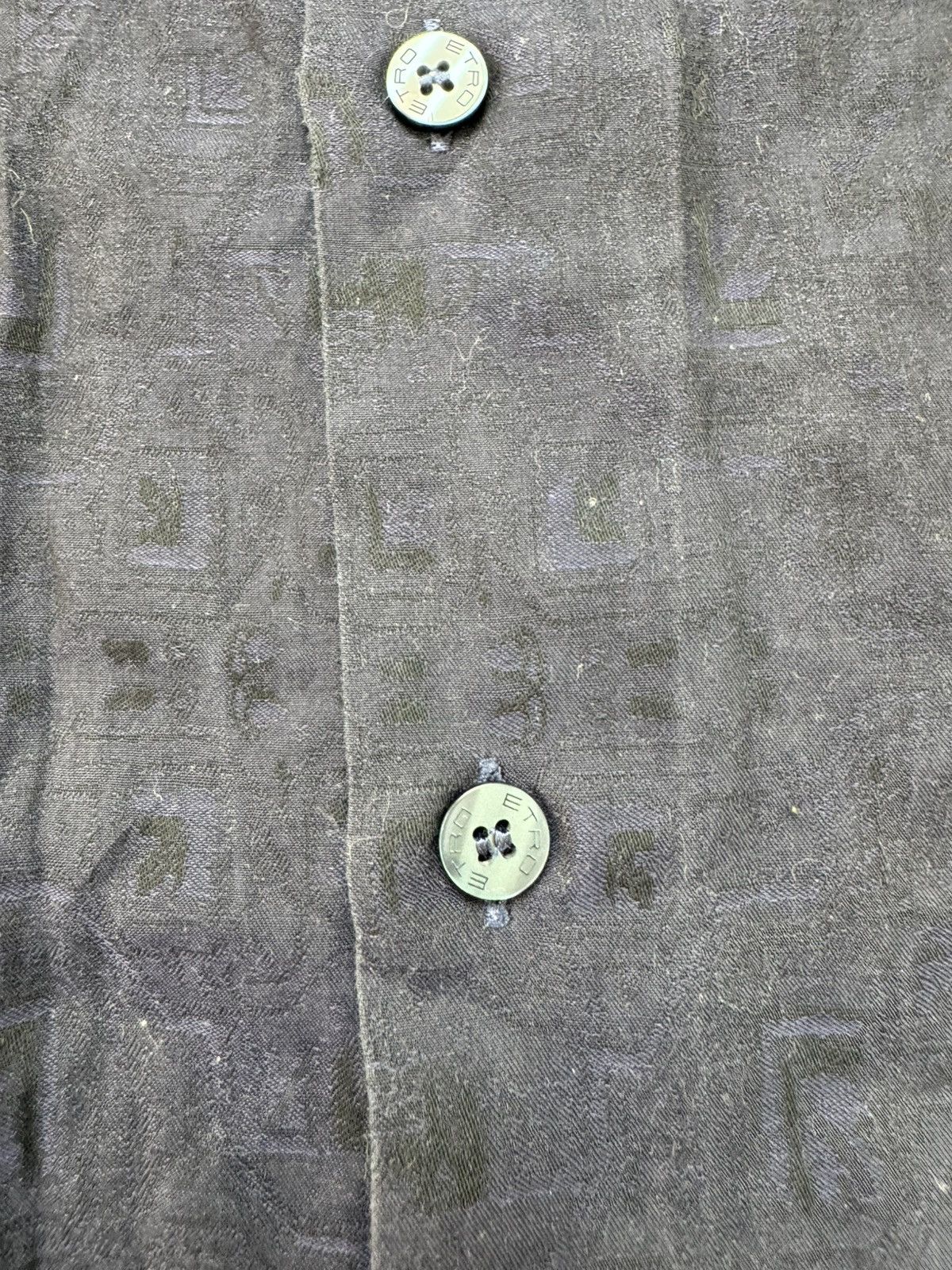 Etro Etro men's 39 classic navy blue long sleeve button up shirt Size US M / EU 48-50 / 2 - 7 Thumbnail