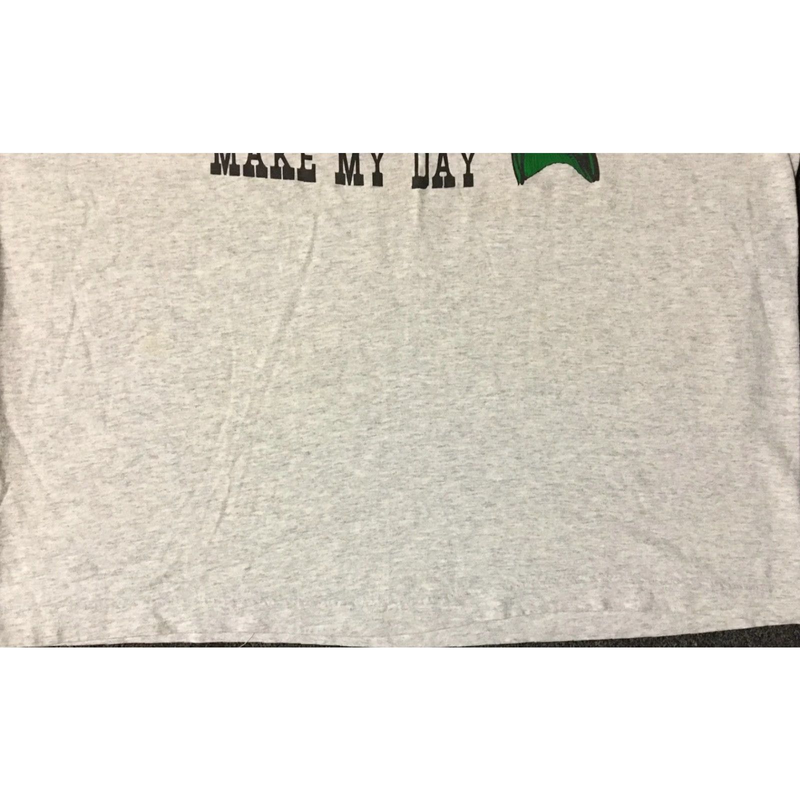 Vintage VINTAGE 90s Go Ahead Bass Make My Day Faded Shirt XL Gray Short Sleeve Men's T-Shirt Funny Saying Grunge 80s USA USA Vintage Single Stitch Size US XL / EU 56 / 4 - 4 Thumbnail
