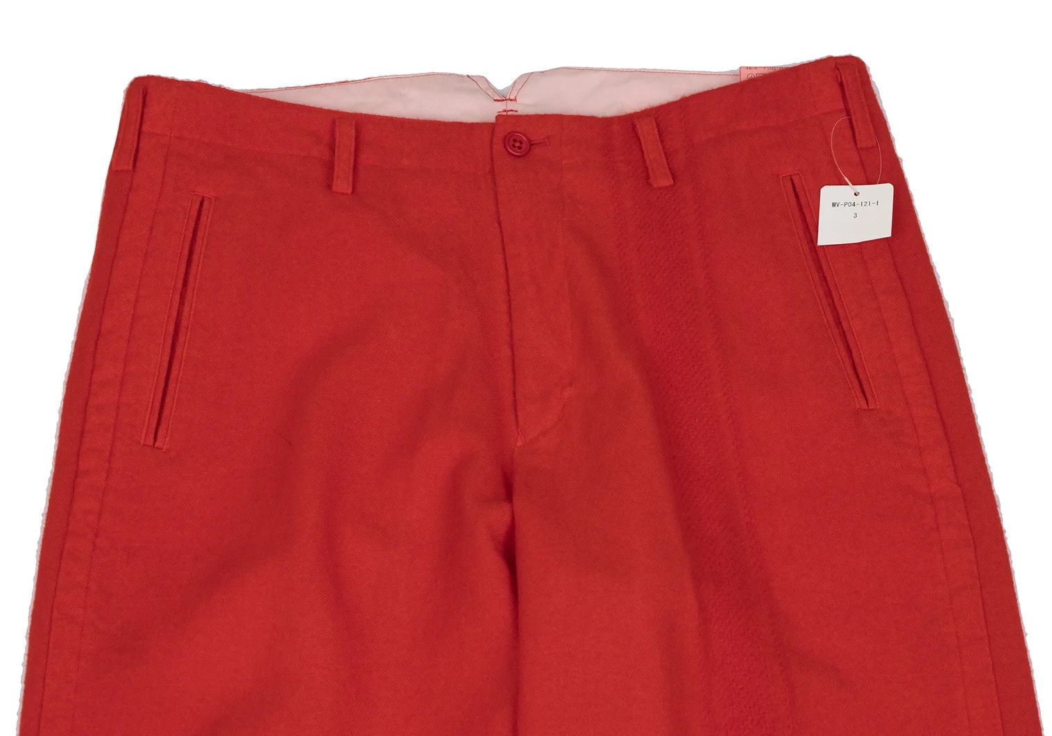 Jean Paul Gaultier Wool Dyed Striped Pants in Red Size 3 Size US 34 / EU 50 - 2 Thumbnail